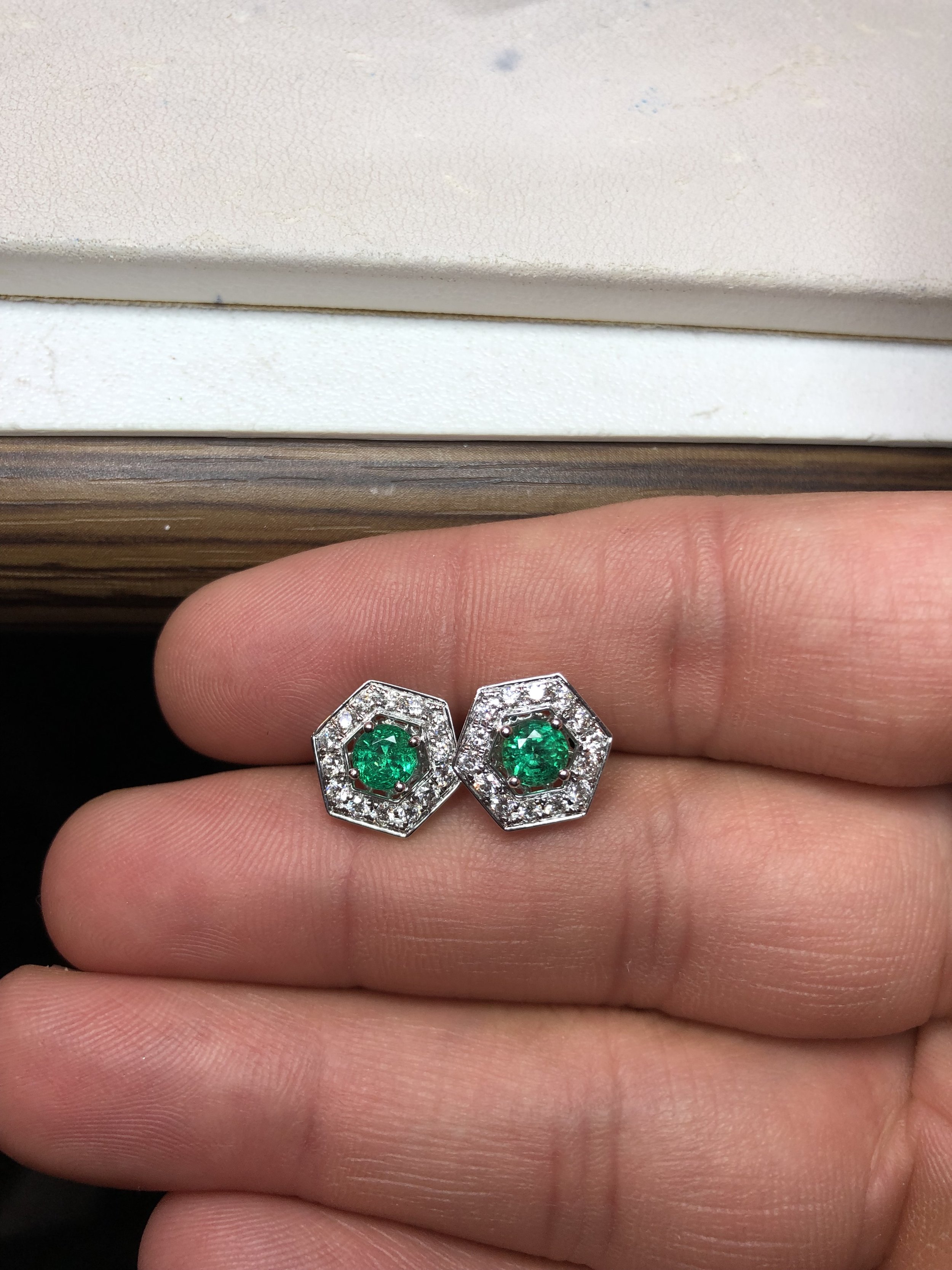 Emerald Diamond Earrings