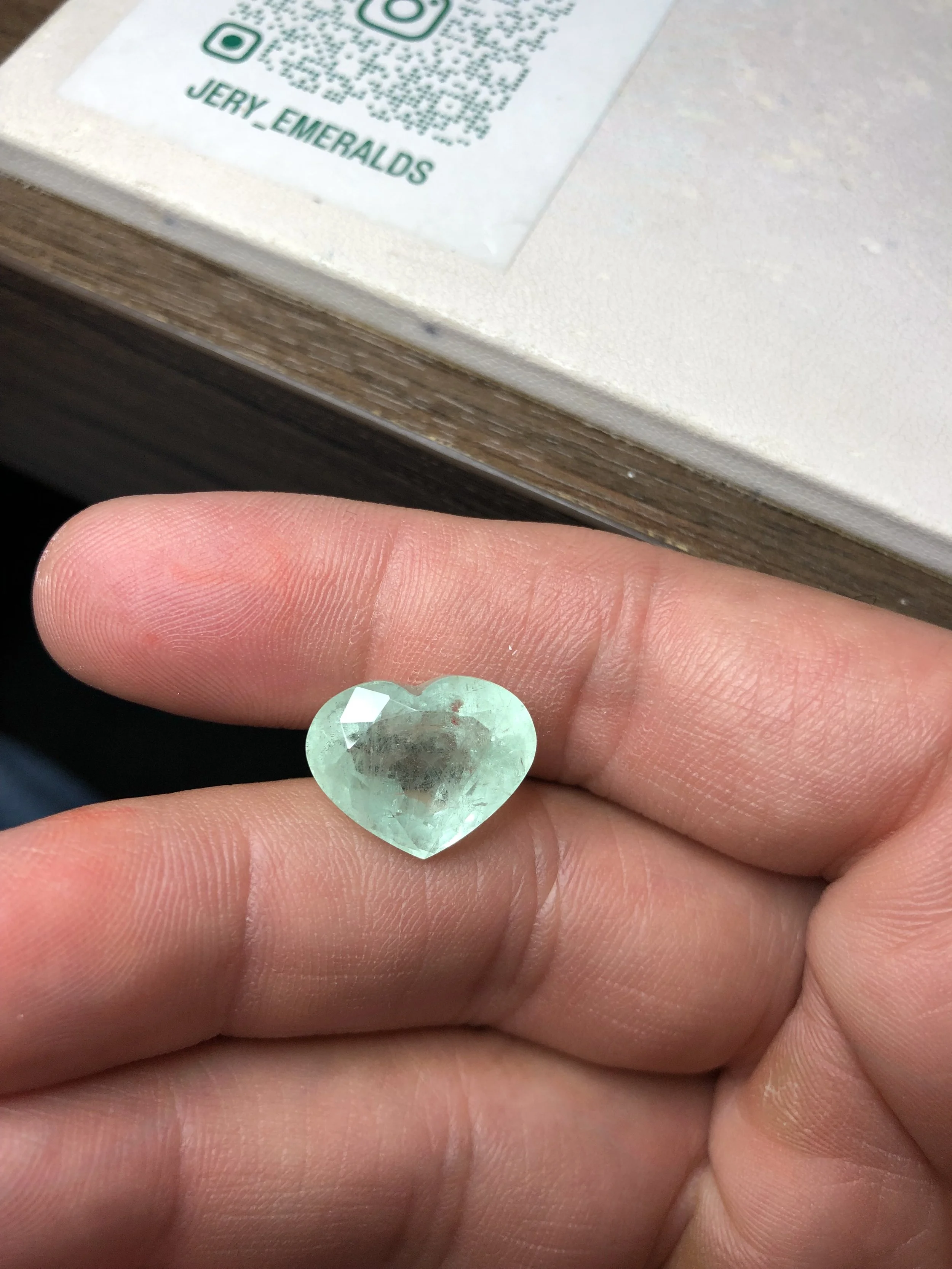 Natural Colombian Emerald Heart