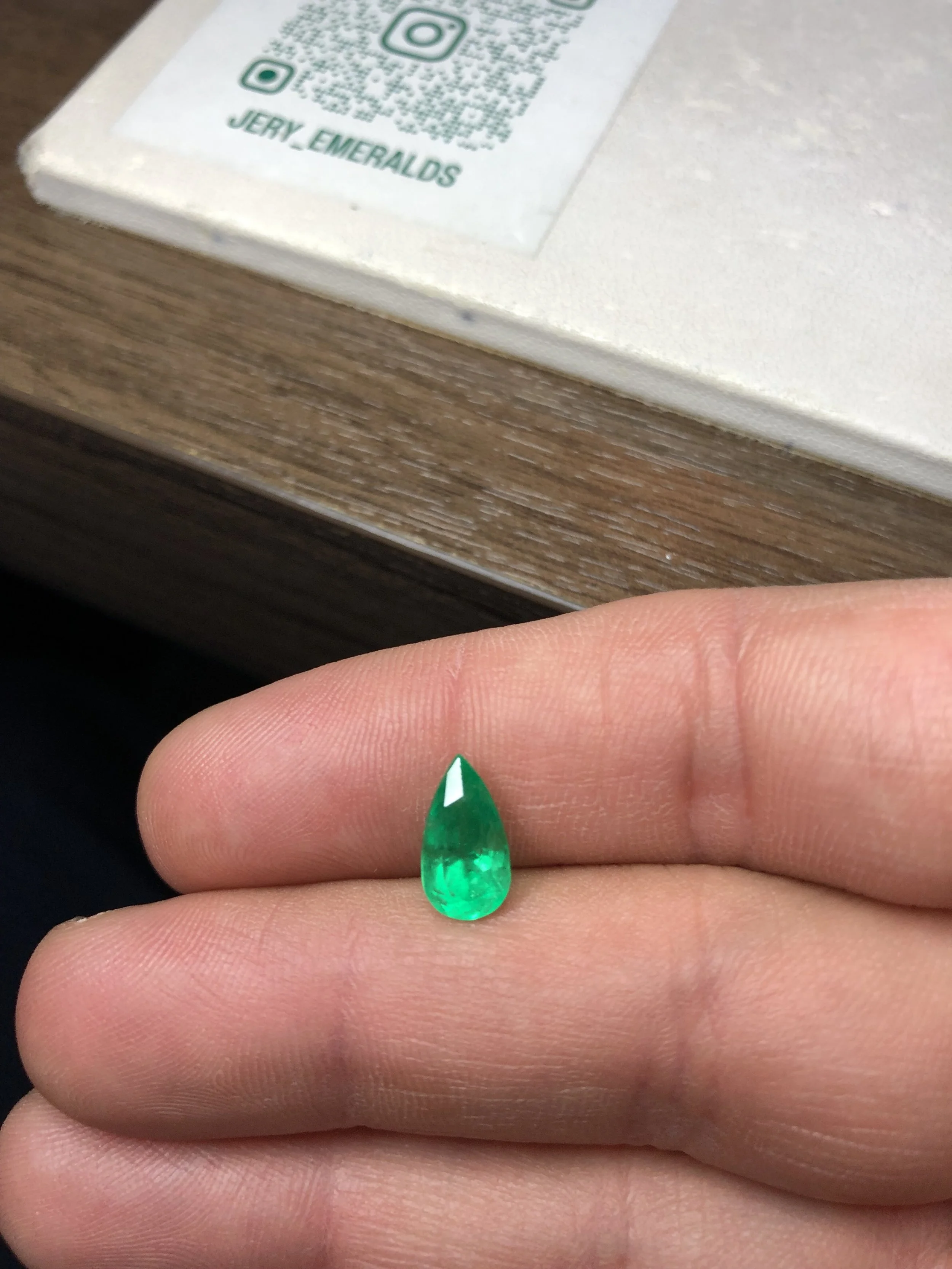 Natural Colombian Emerald Pear