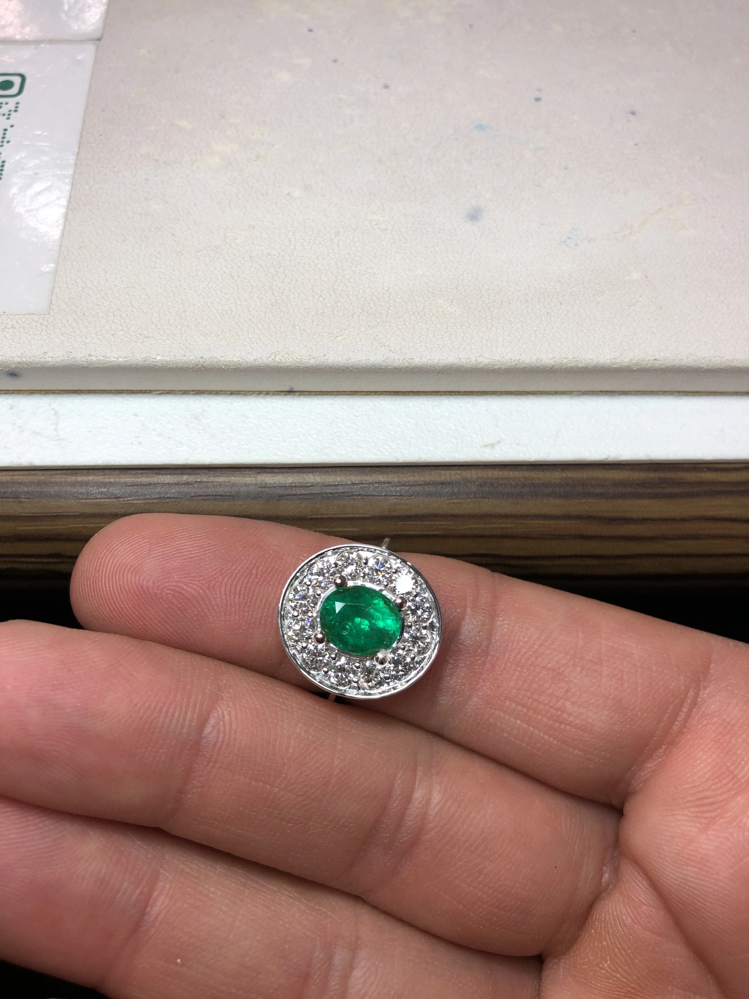 Emerald Diamond Ring Oval