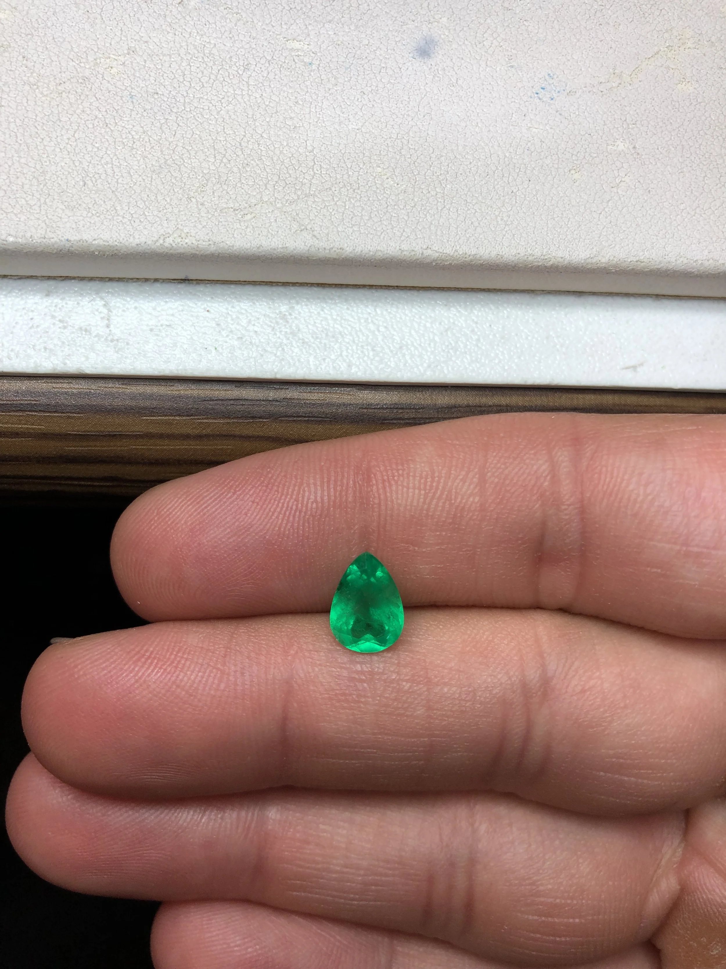 Natural Colombian Emerald Pear