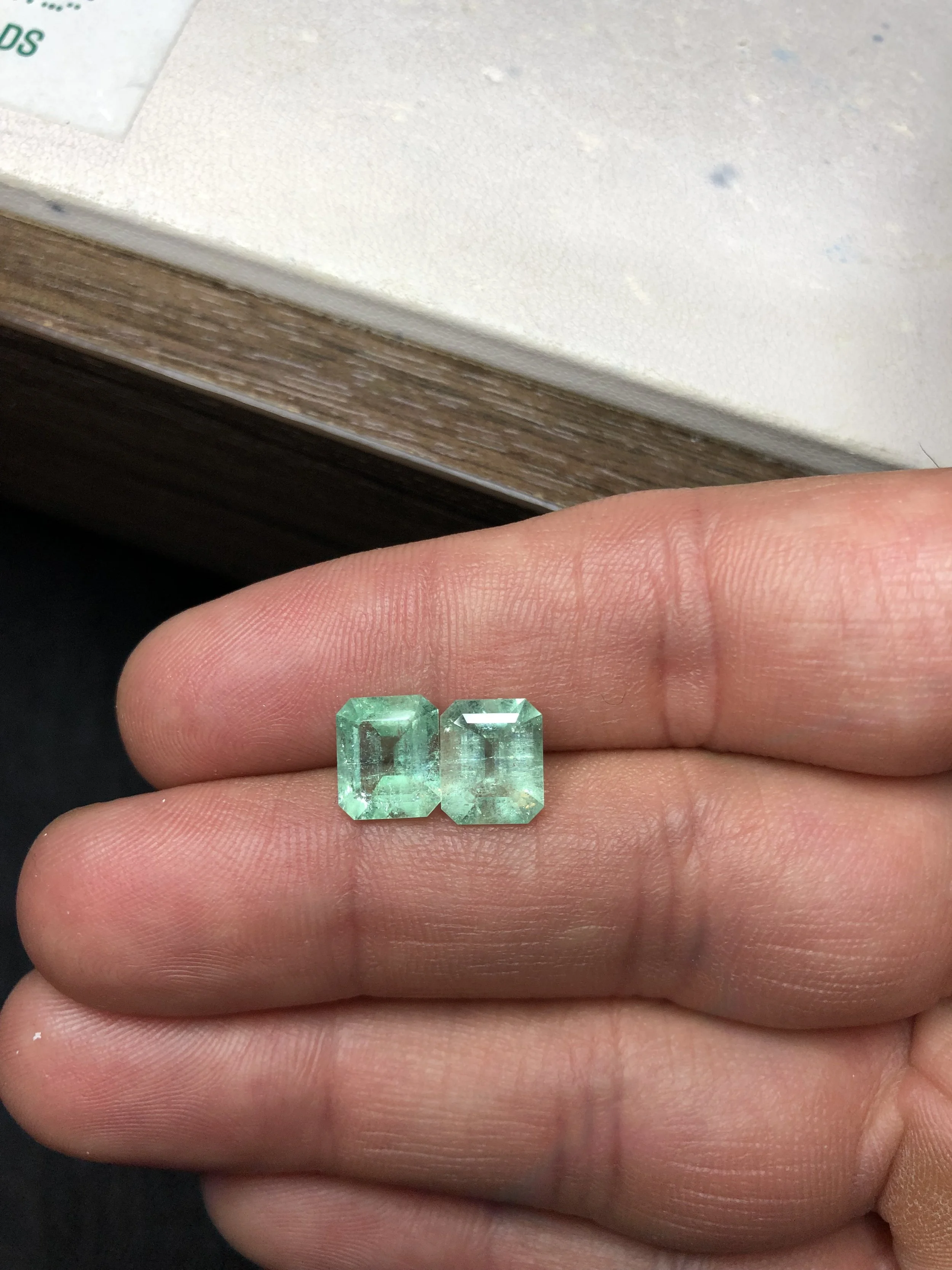 Natural Colombian Emerald Pair