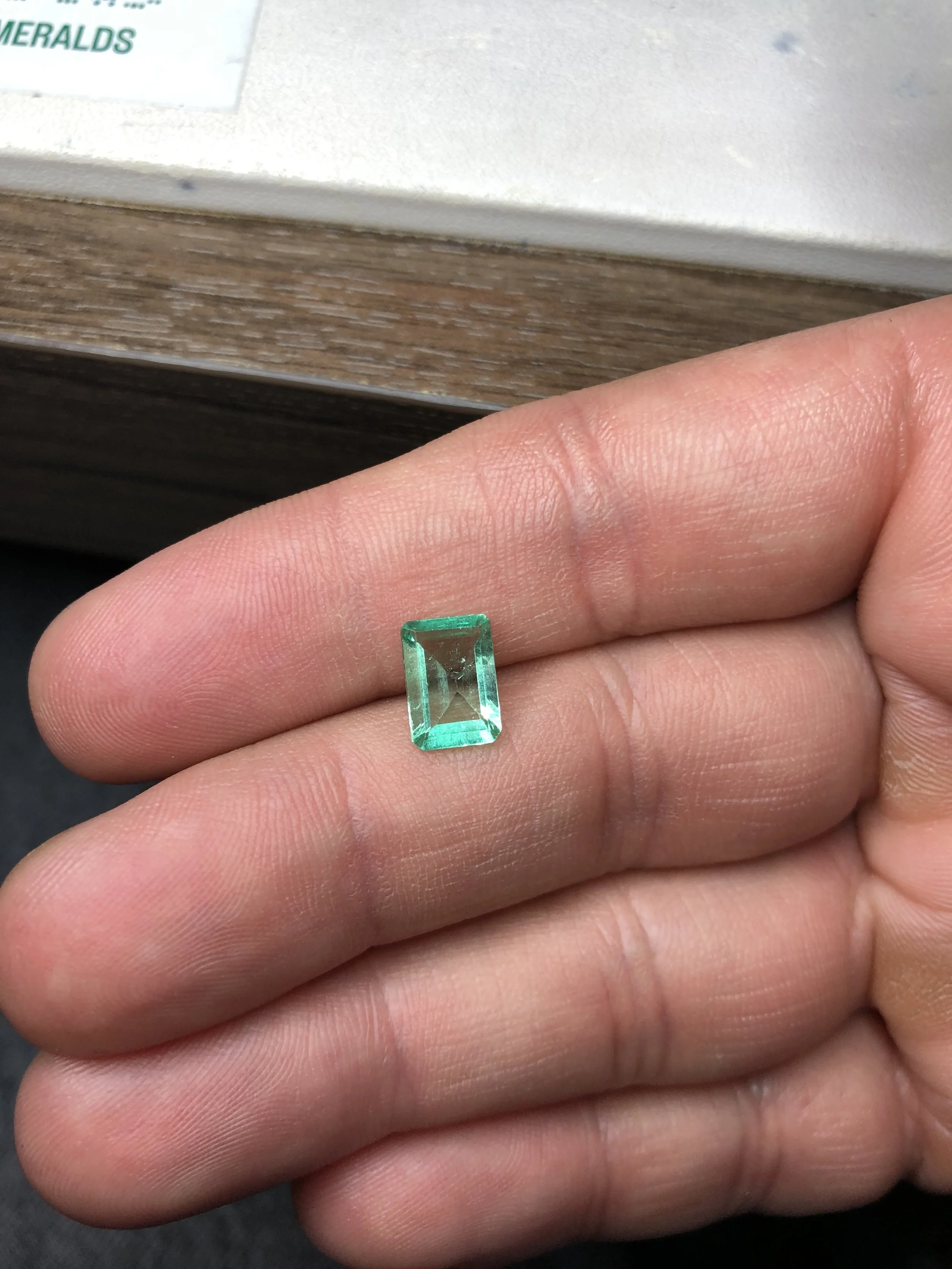 Natural Colombian Emerald Elongated