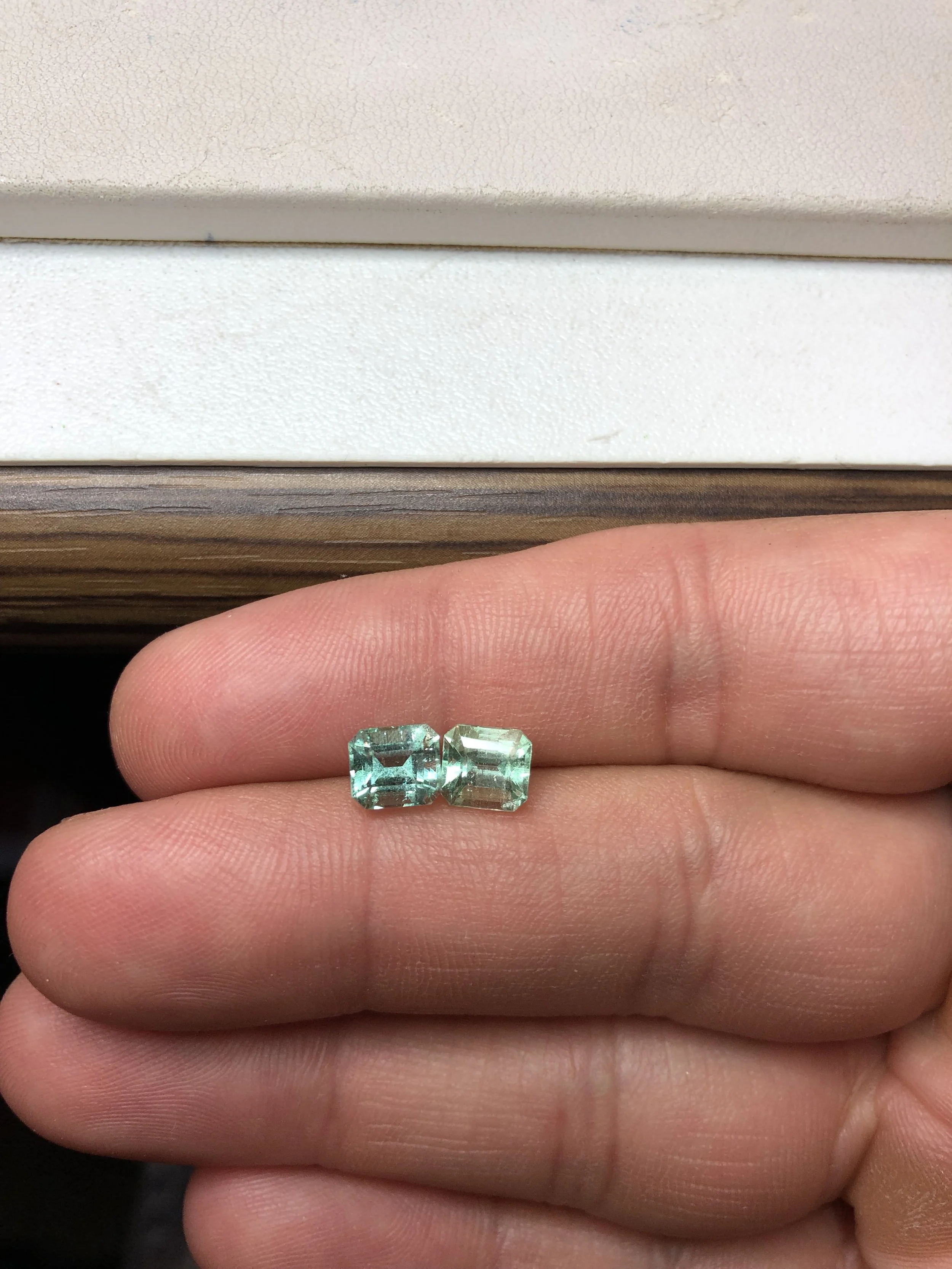 Natural Colombian Emerald Pair