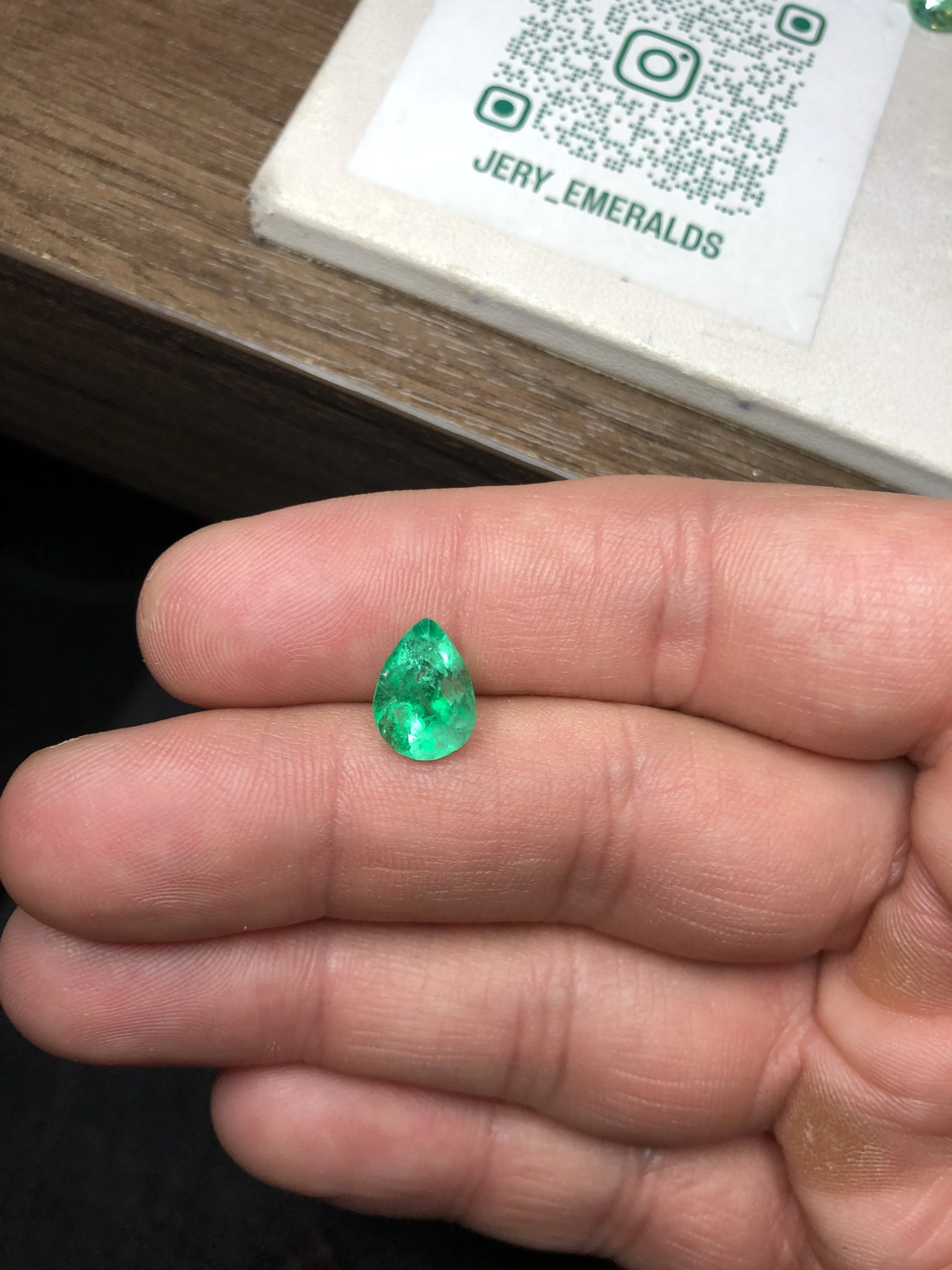 Natural Colombian Emerald Pear