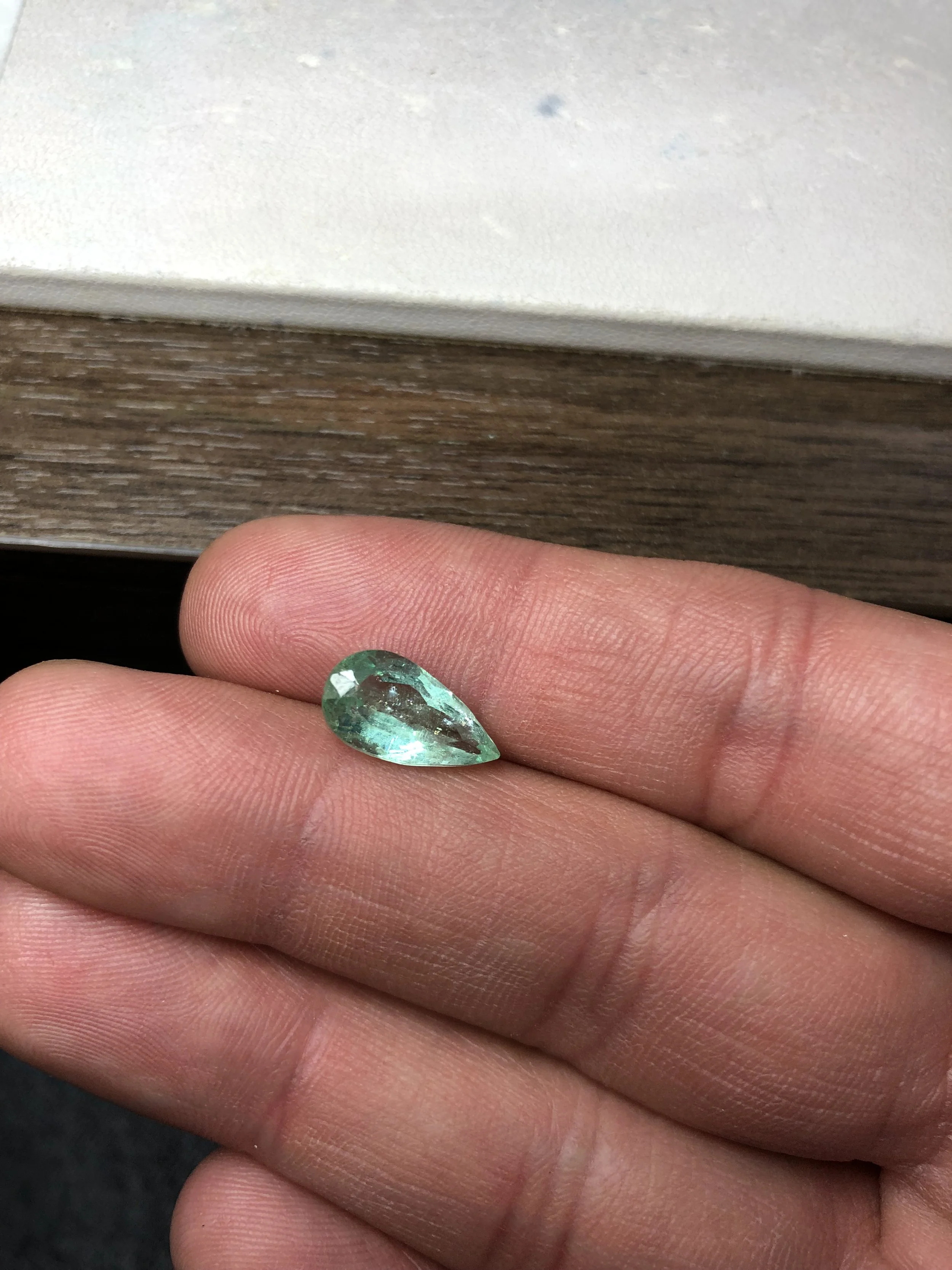 Natural Colombian Emerald Pear
