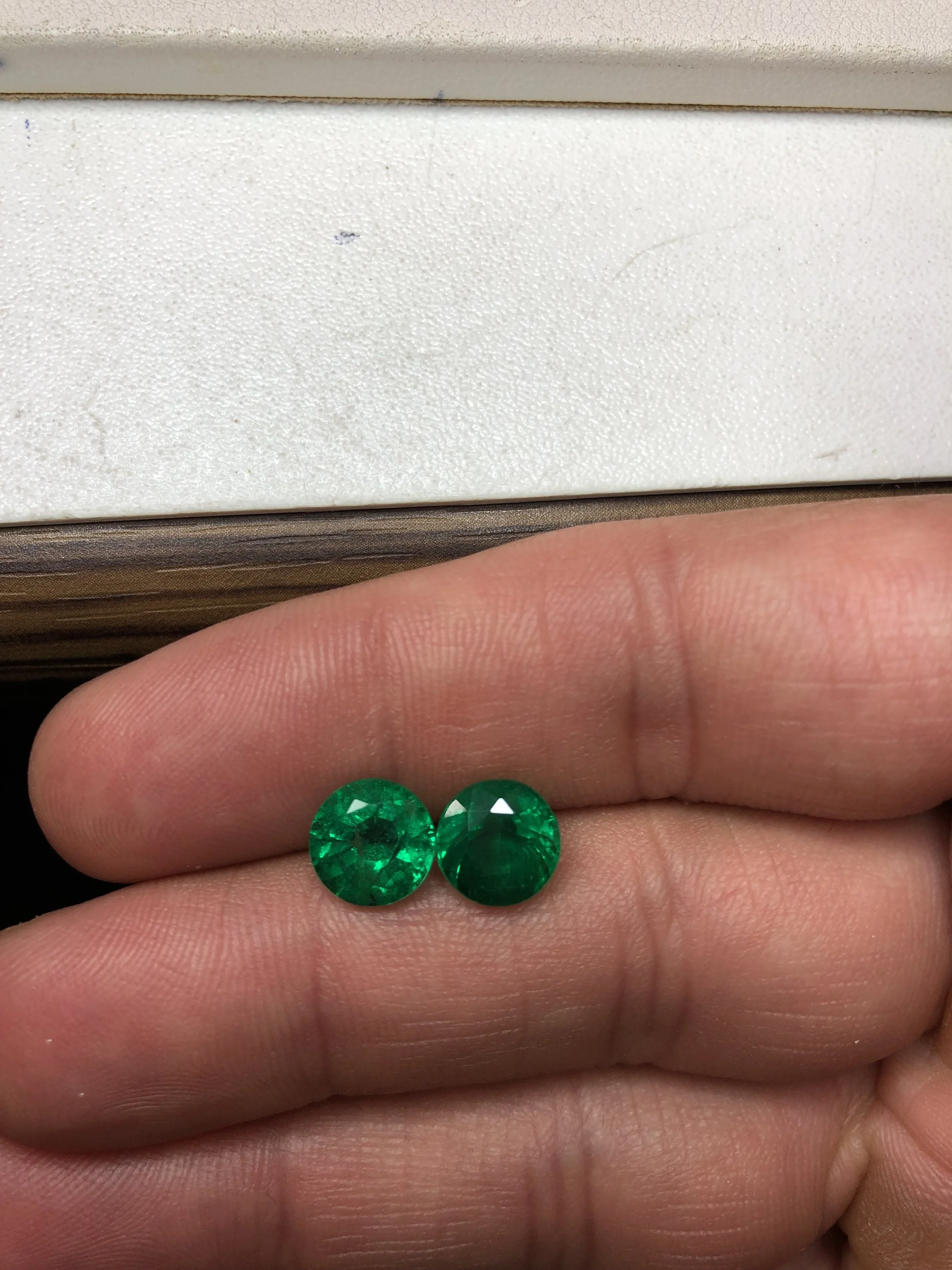 Natural Colombian Emerald Pair