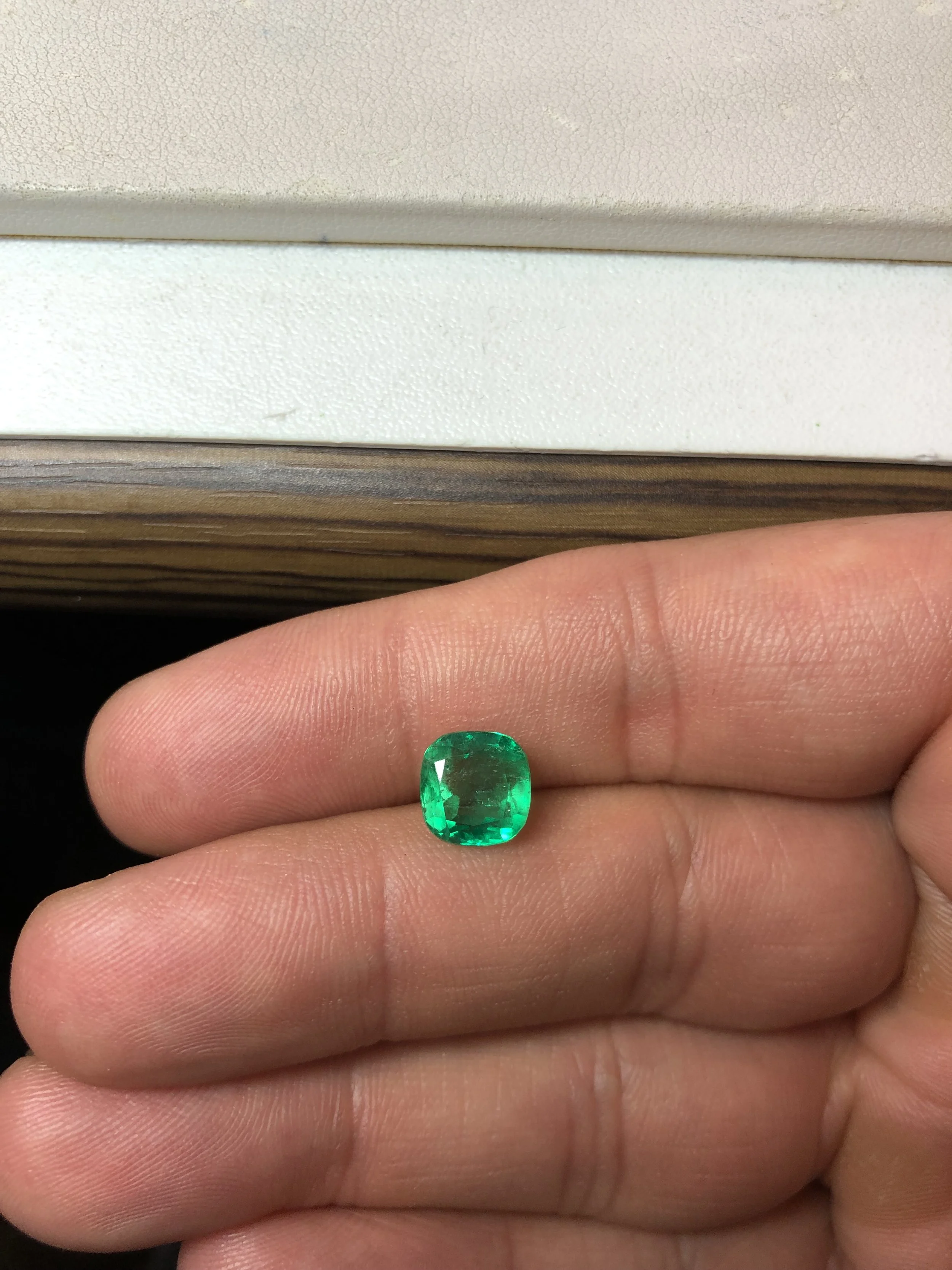 Natural Colombian Emerald Cushion