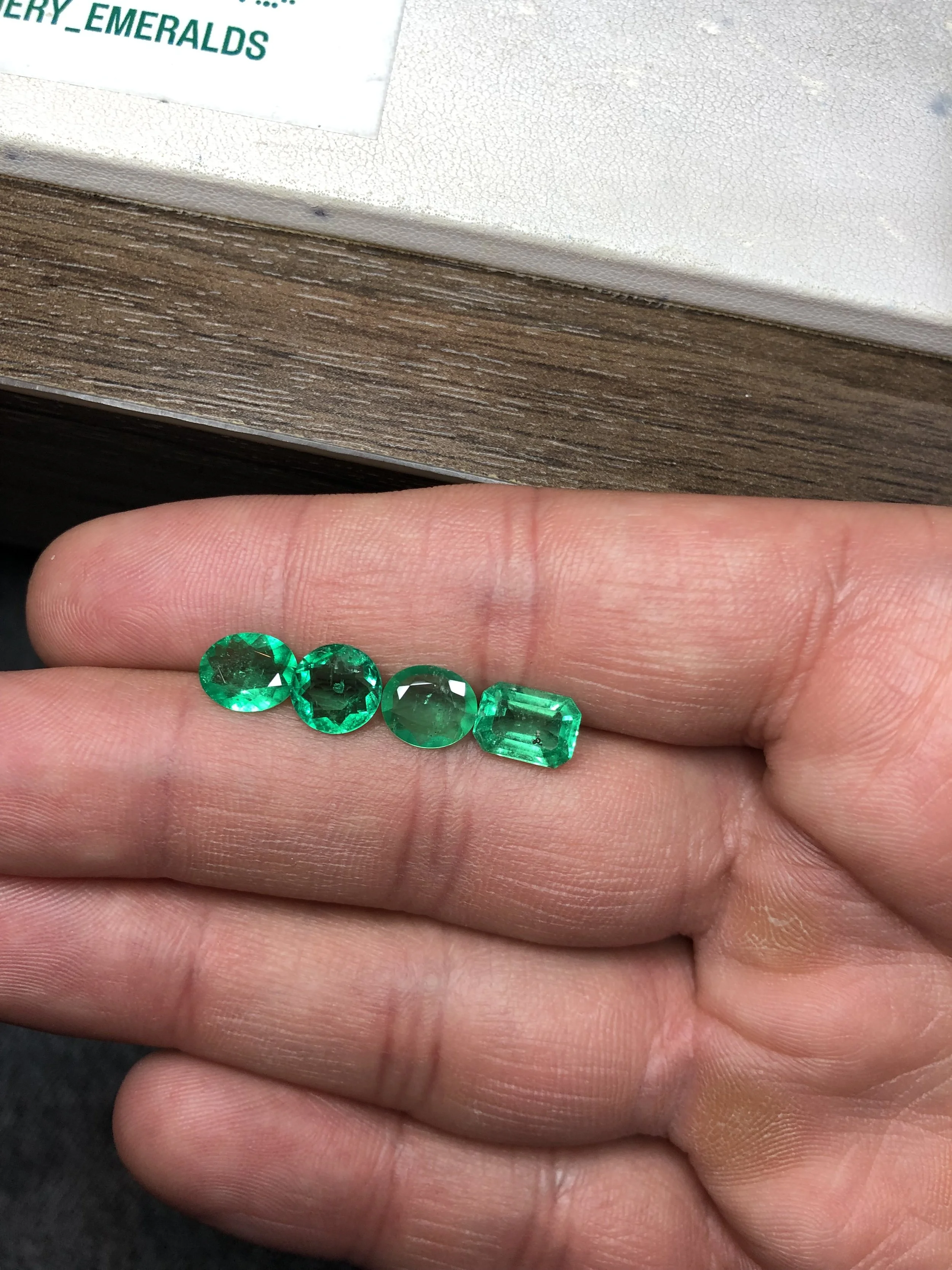 Natural Colombian Emeralds with Multiple shapes