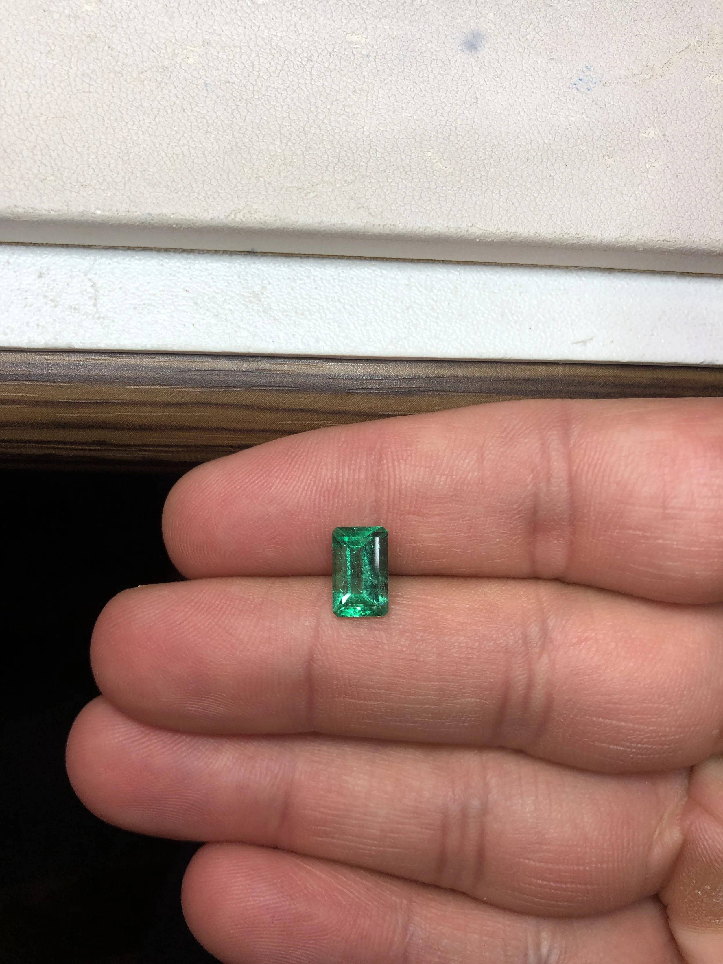Natural Colombian Emerald Elongated