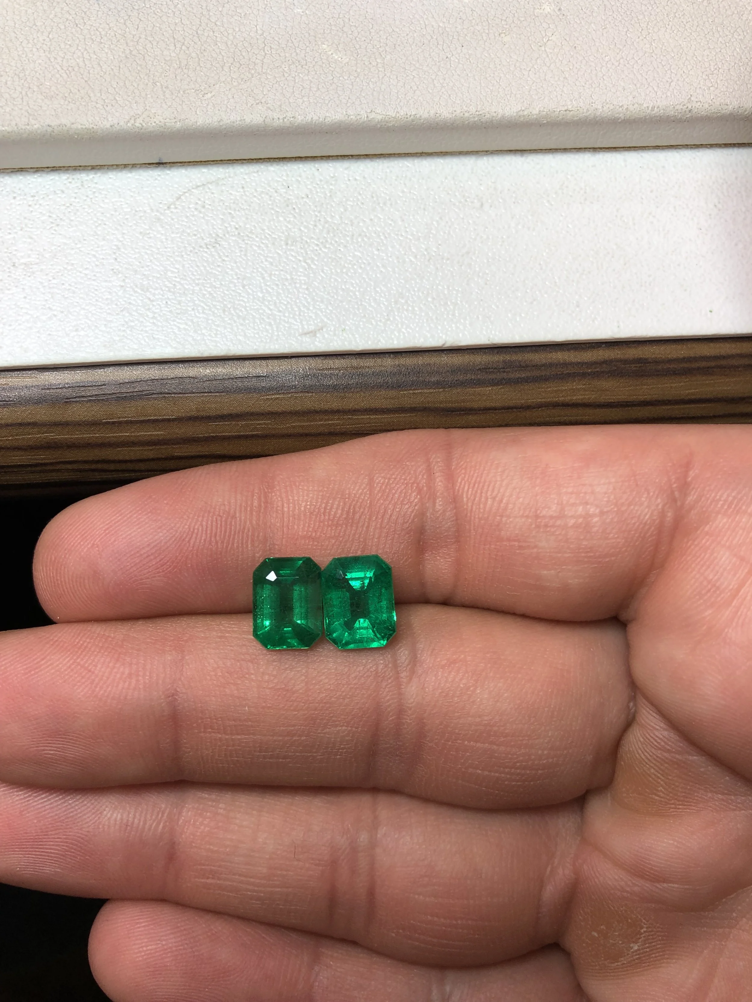 Natural Colombian Emerald Pair