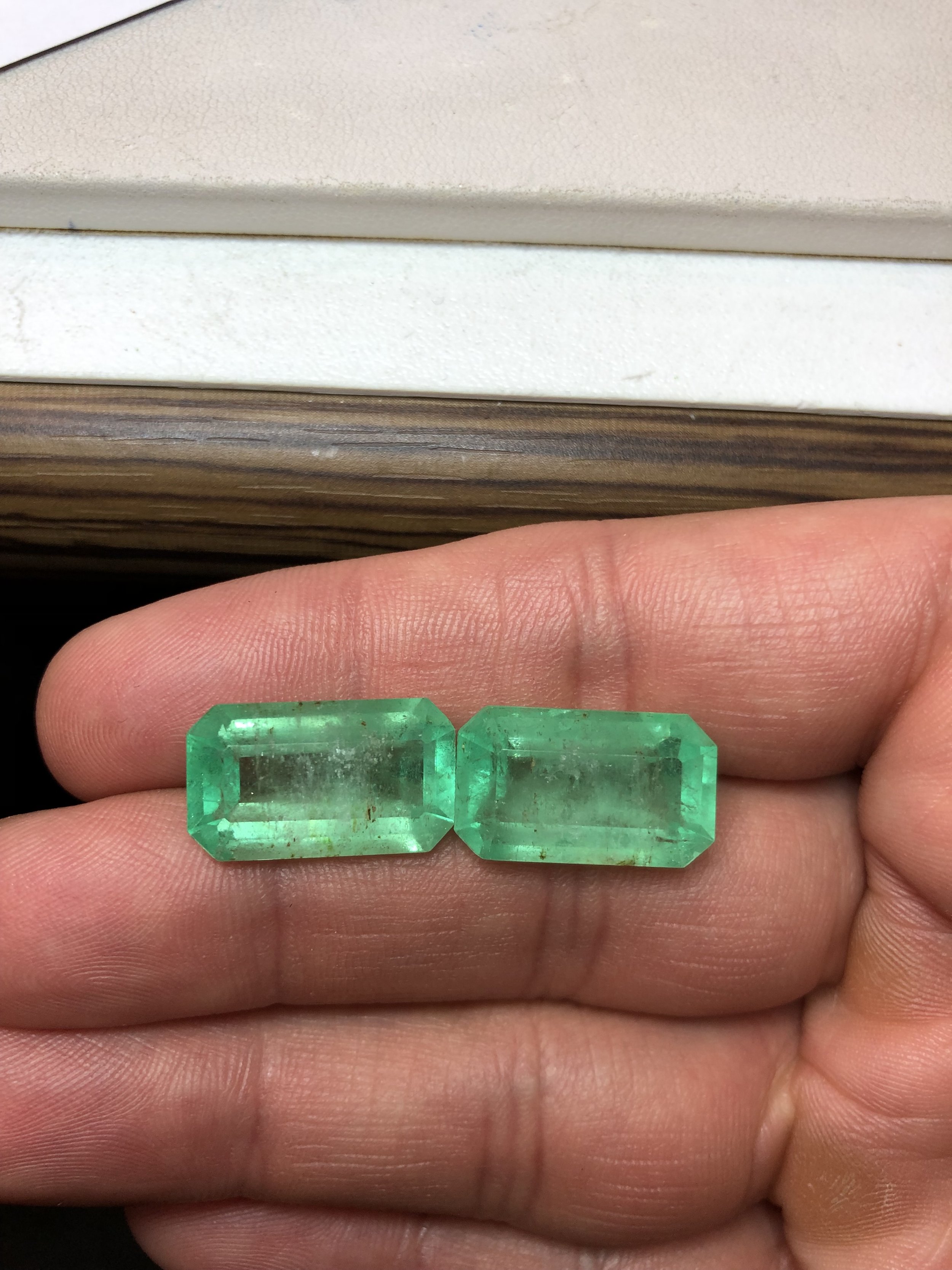 Natural Colombian Emerald Pair
