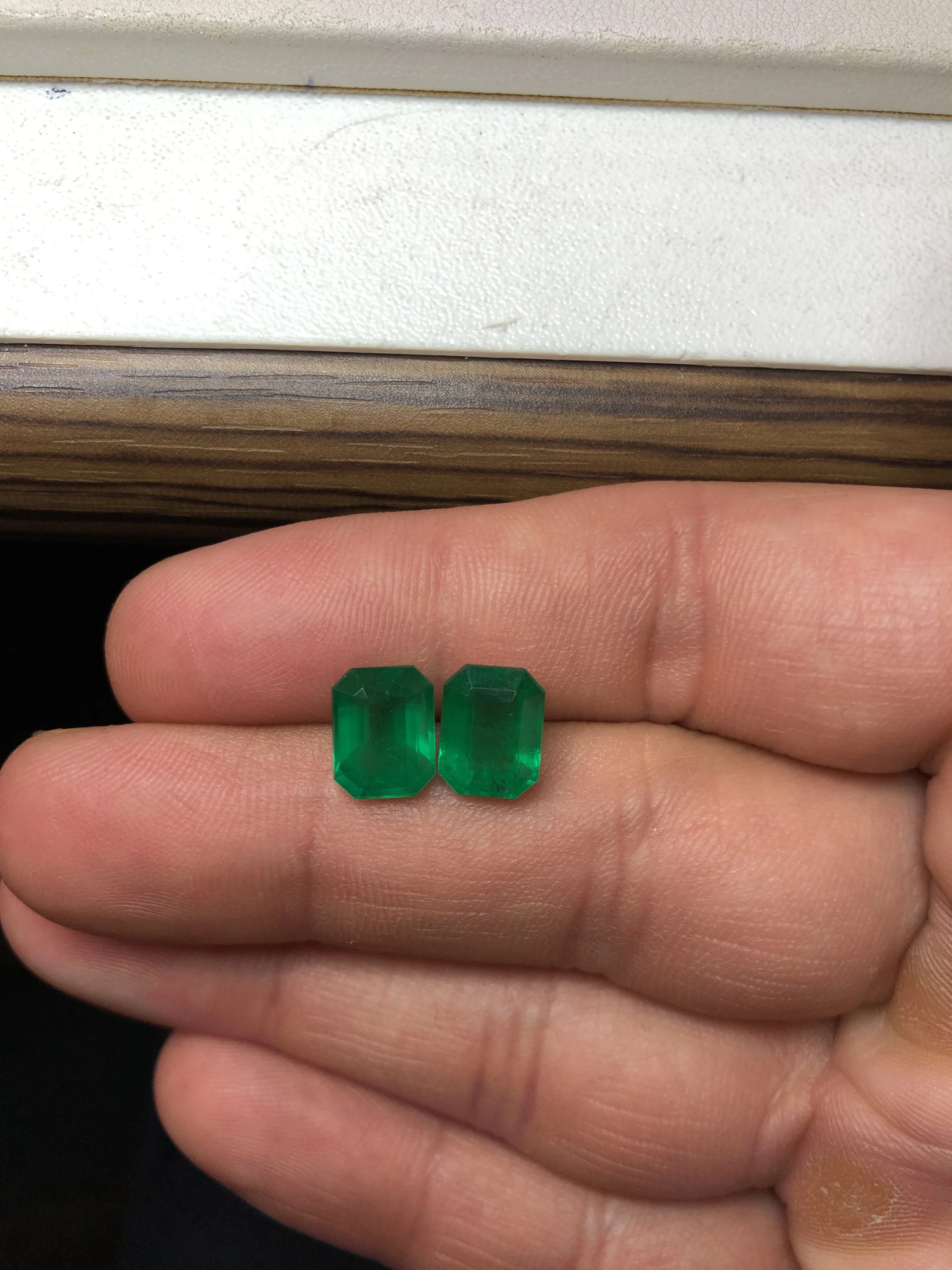 Natural Colombian Emerald Pair