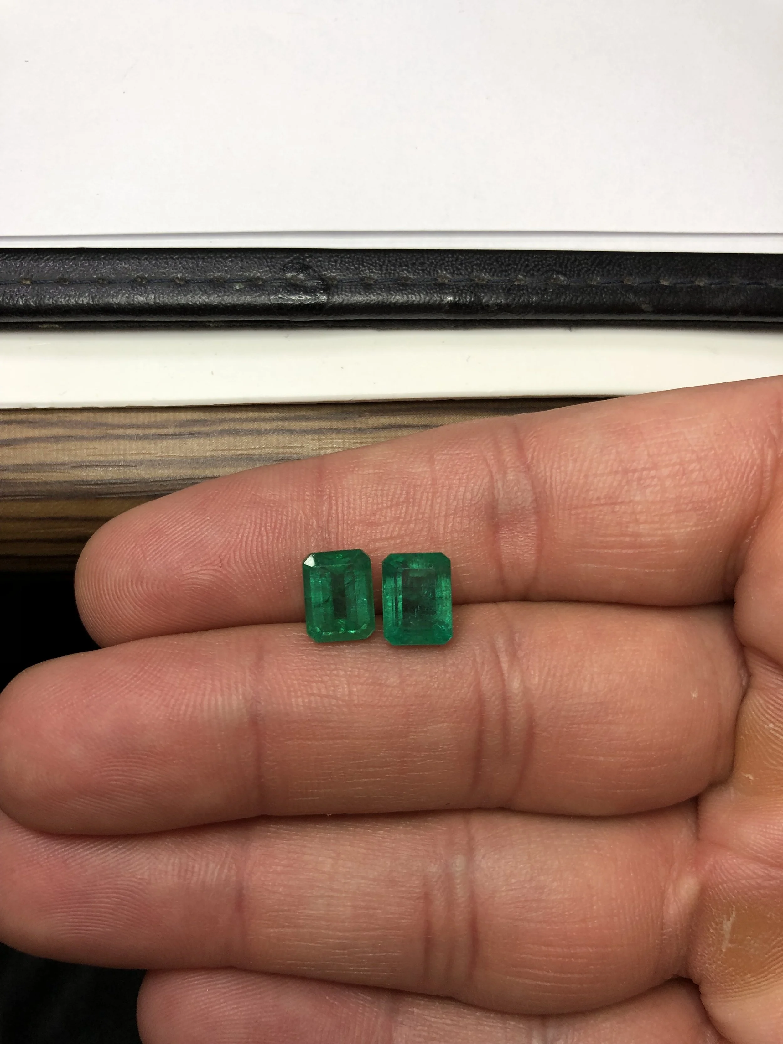natural emerald pair