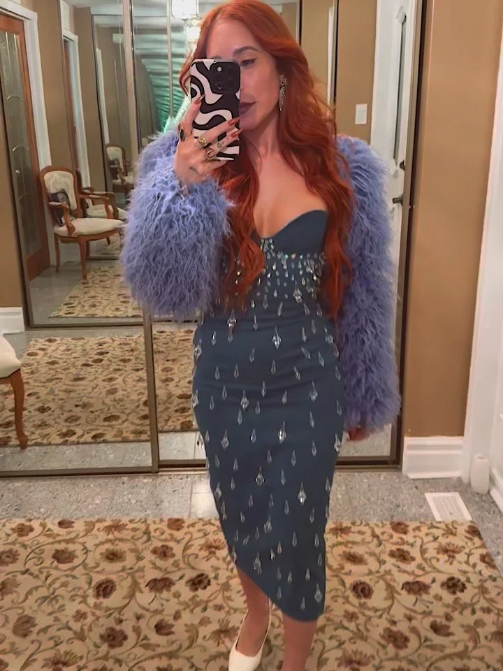 I had fallen in love with @spaceykacey &lsquo;s CMA 2024 dress. ✨
I searched the internet high and low for anything like it but it was no where to be found. I decided to make it myself, it took a little while to source and find the perfect denim fabr