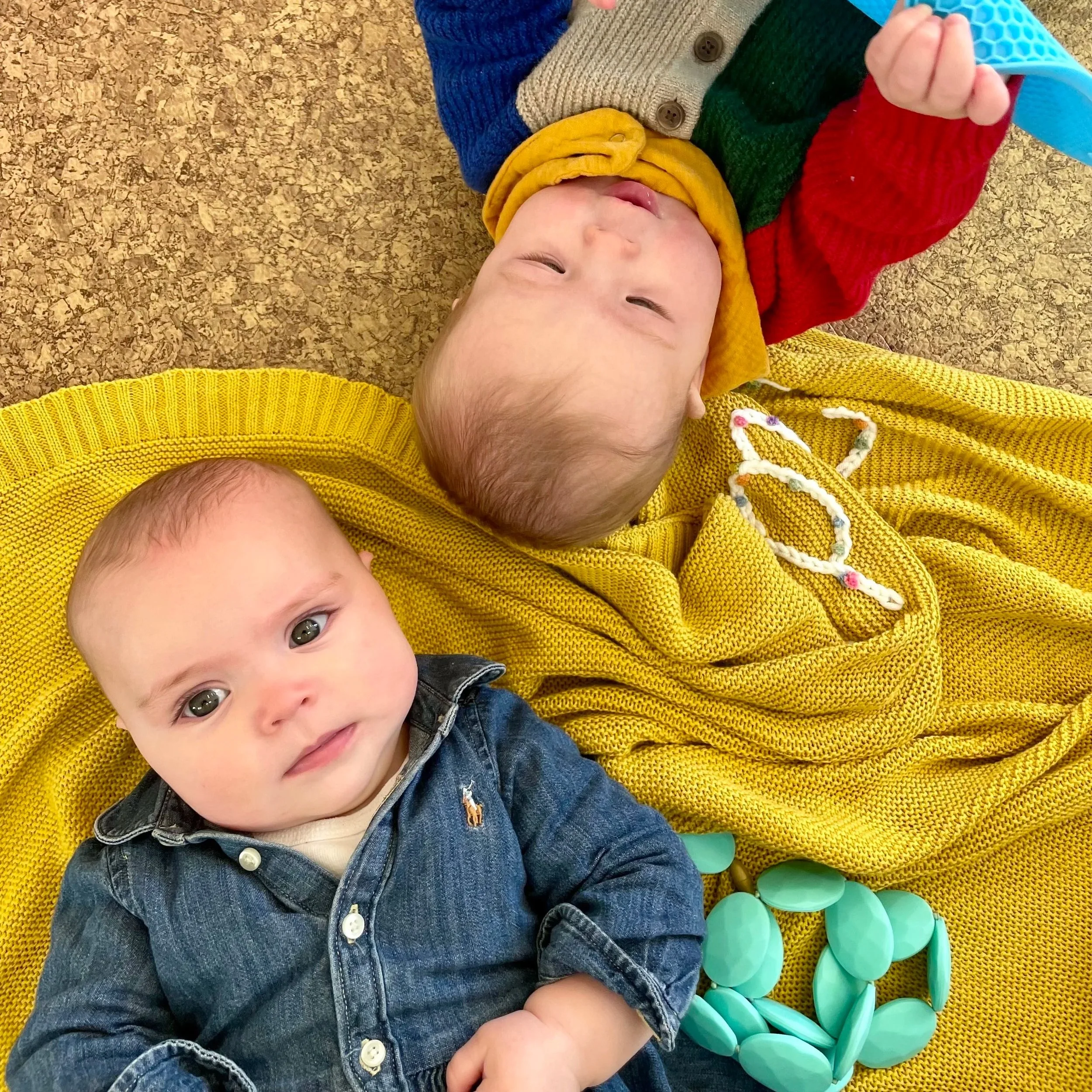 Infant and baby playgroup in Portland practicing child led play and respectful, mindful parenting.