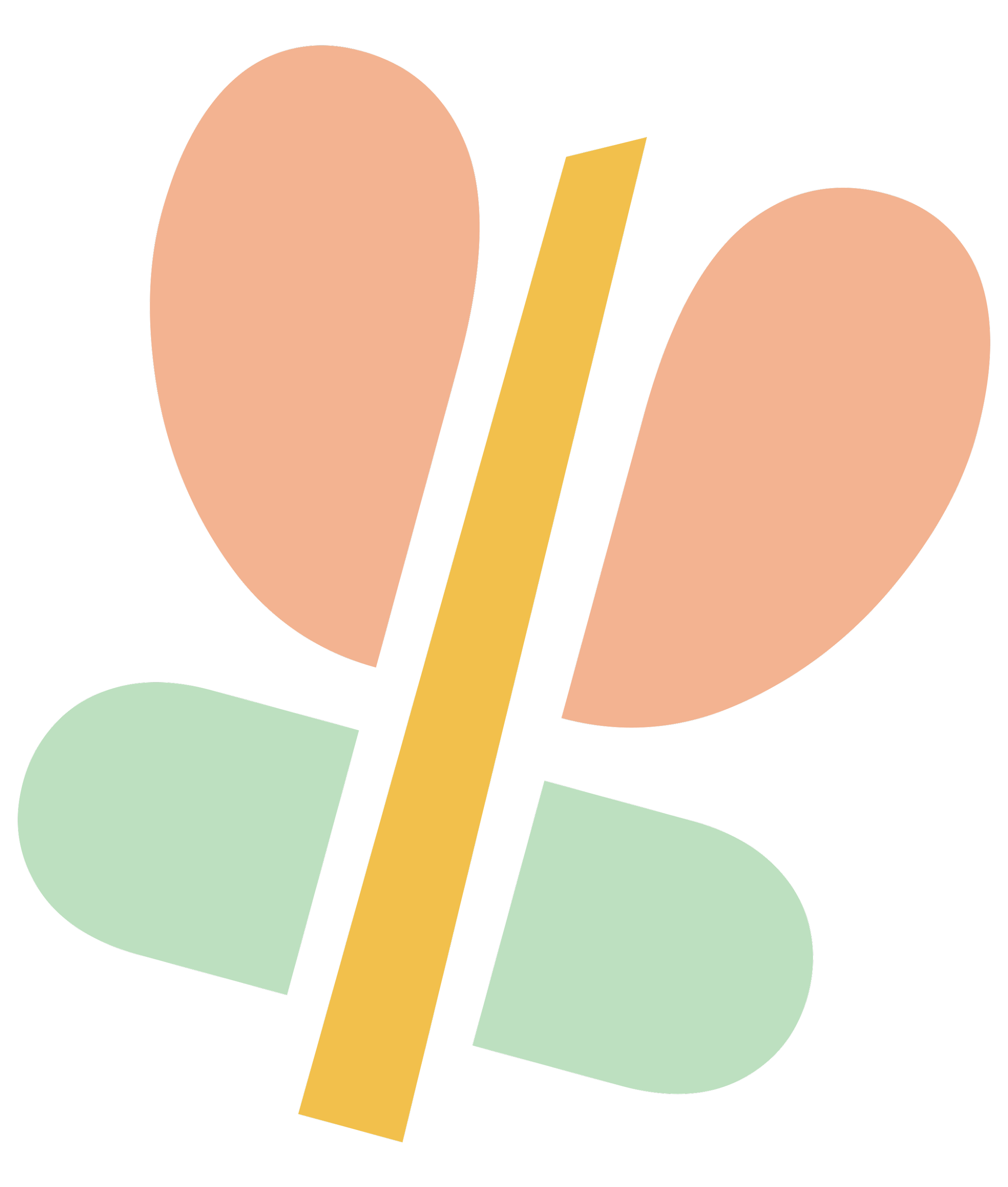 Colorful butterfly with pastel pink, green, and yellow elements