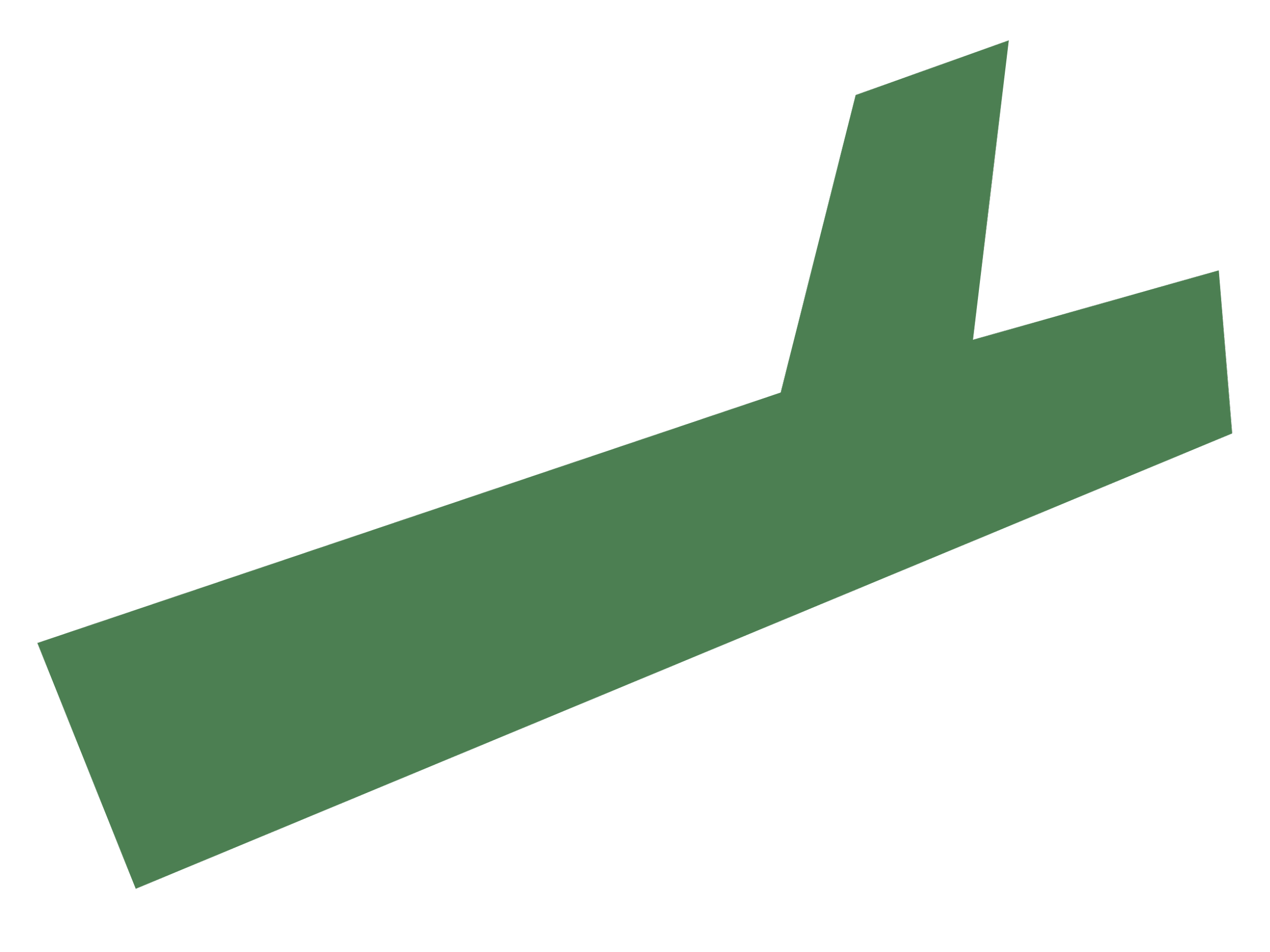 Simple green branch shape