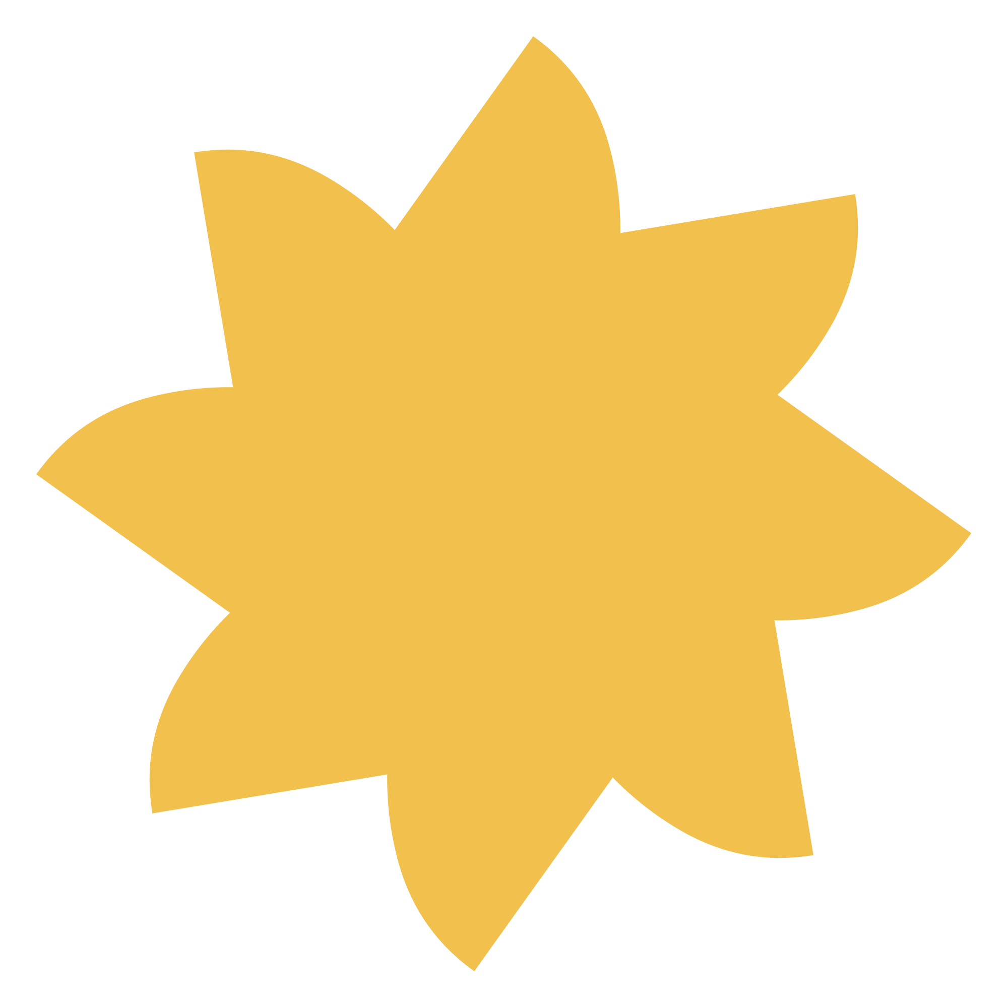 Yellow abstract sun shape