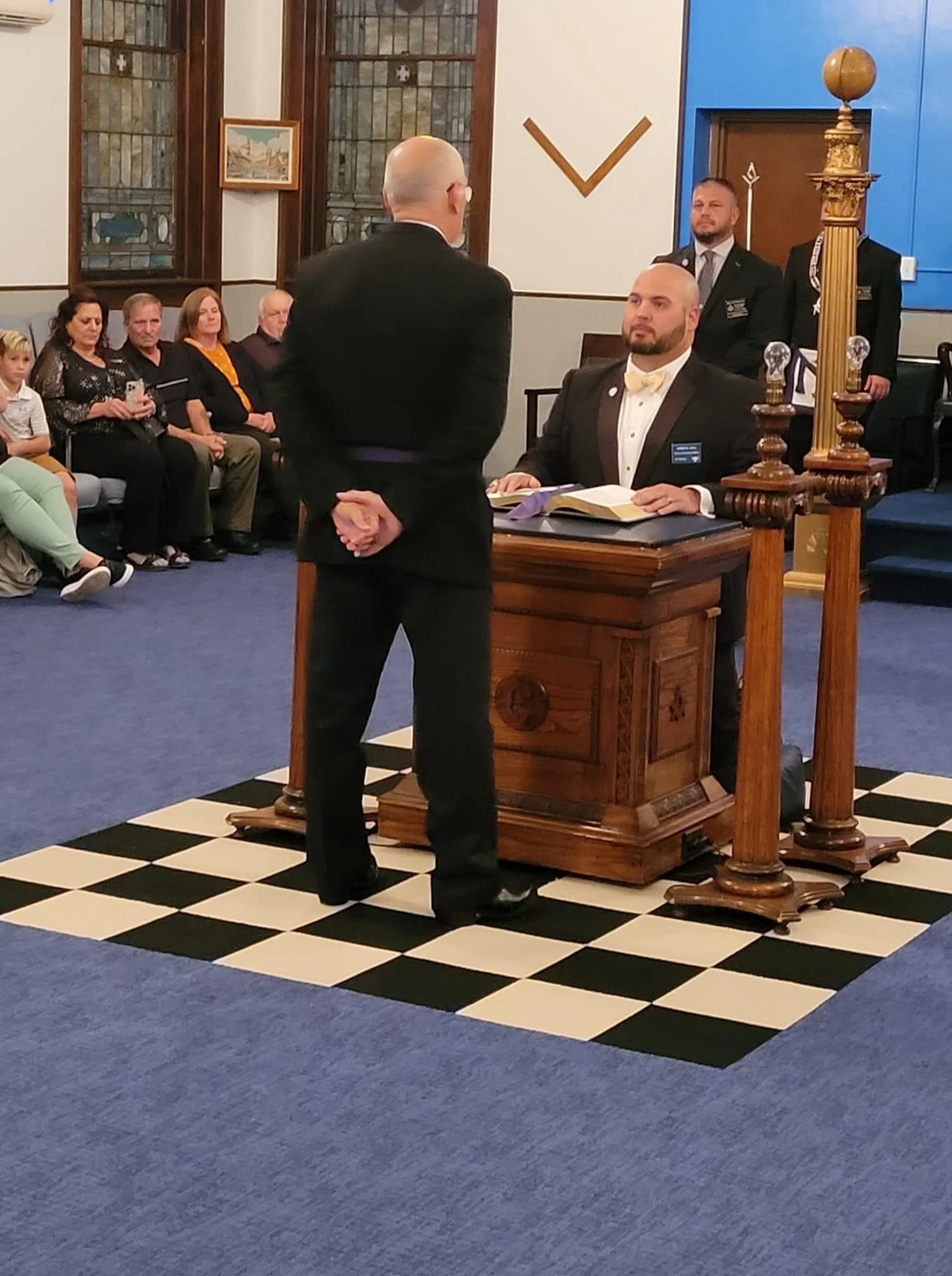 Jim taking the Obligation of a District Education Officer