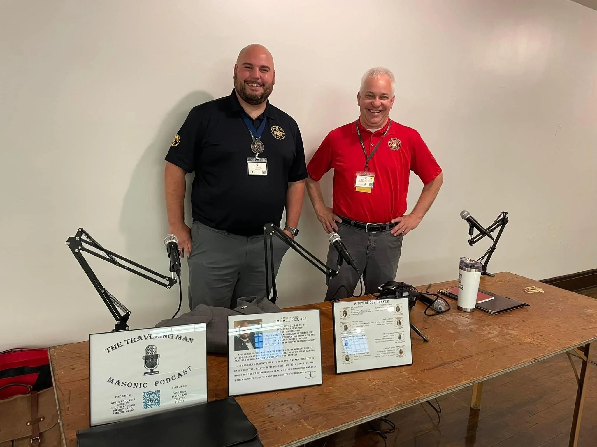 RWB Jason Laramee & Jim at the Midwest Conference on Masonic Education