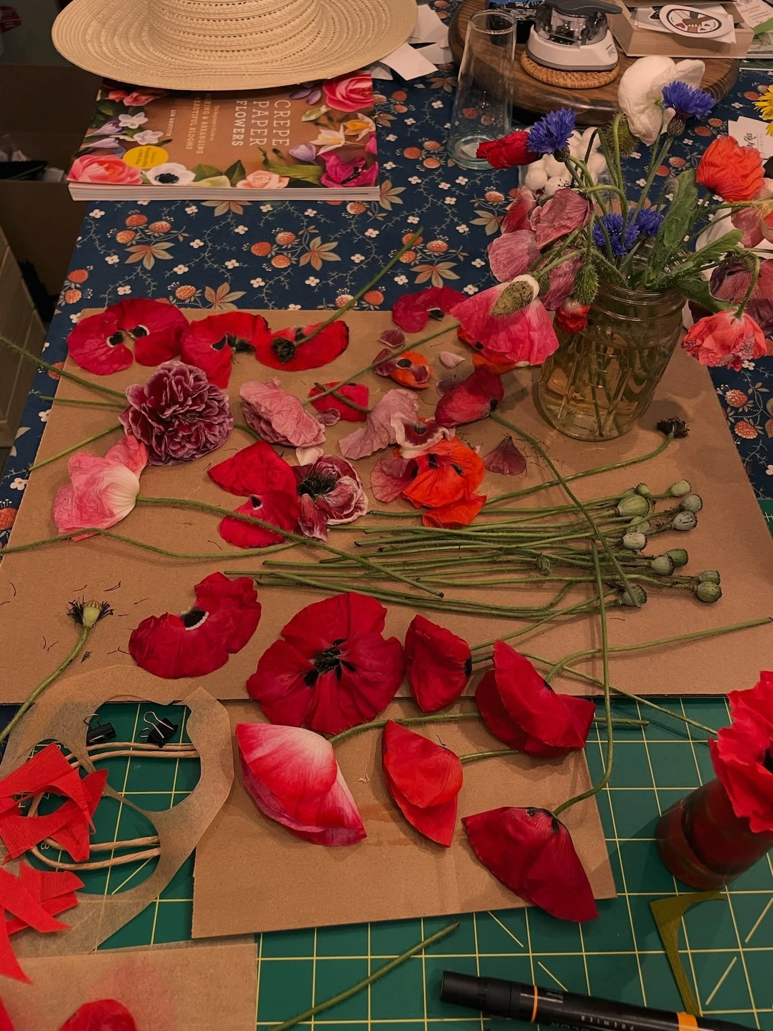 Paper poppies coming soon&hellip; Can you tell which one is real and which one is paper? 

Top? 

Or

Bottom ?