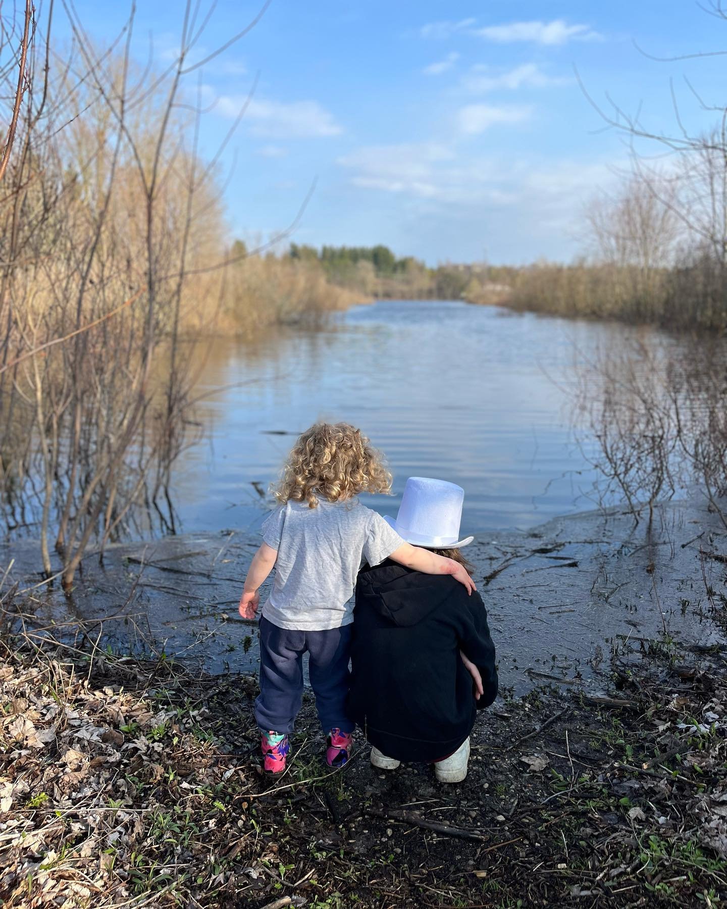 I cannot begin to tell you how much I enjoy exploring nature with these two beings. 

I was away all afternoon and needed to spend some quality time with them and move my body. On the way home I wrote to my partner &ldquo;tell the kids to get ready, 