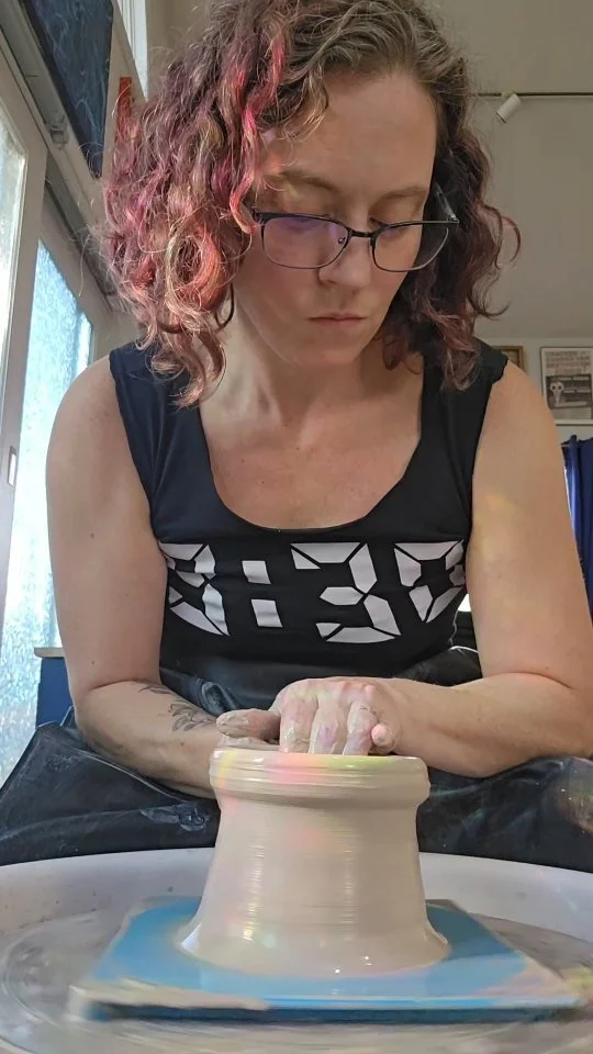 Back to the grind! It's all about my MA show for the next few months. These will become some elevated, fancy mugs to match my garden wares.
.
It's been a while since I introduced myself! I'm Catherine, a HS Ceramics teacher currently finishing my MA