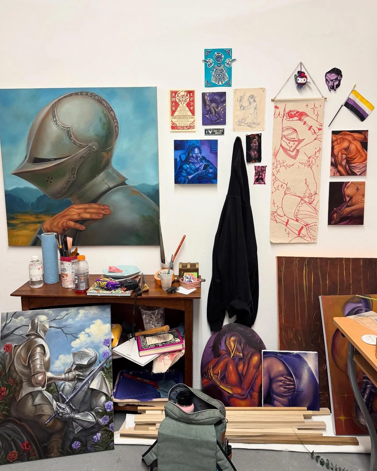 come by the CSUN art department May 3rd for our MA/MFA open studios and graduate exhibit!! ☀️

My thesis project will be up in the main gallery and my studio will be open for viewing 🫶