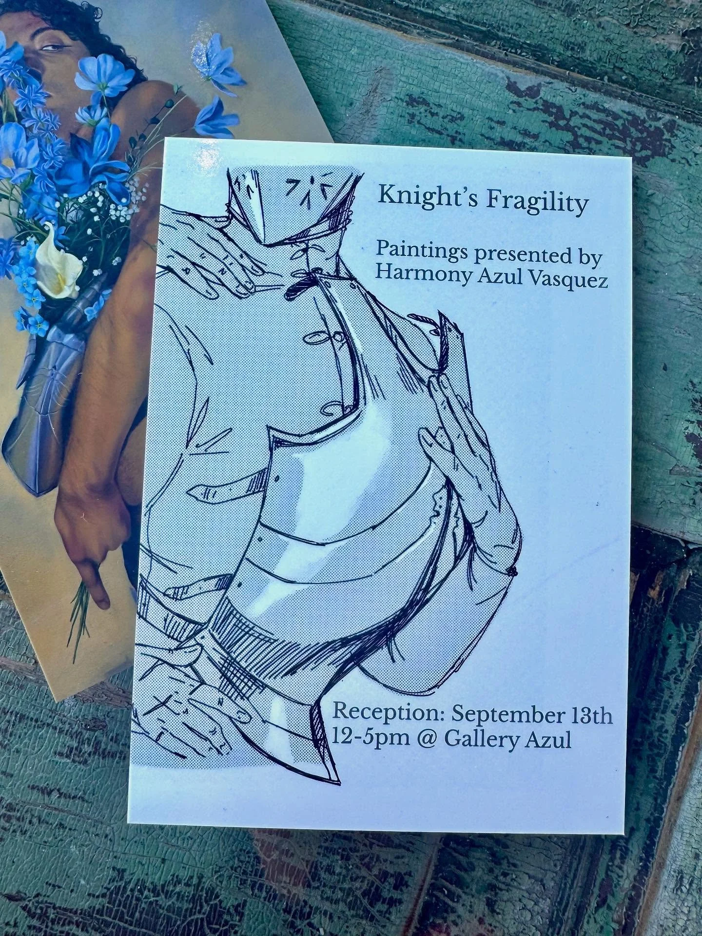 next Saturday September 13th is my reception for Knight&rsquo;s Fragility⚔️ @galleryazul in San Pedro!!

Come by and grab a free handmade zine!

We are also open tonight until 10pm!!