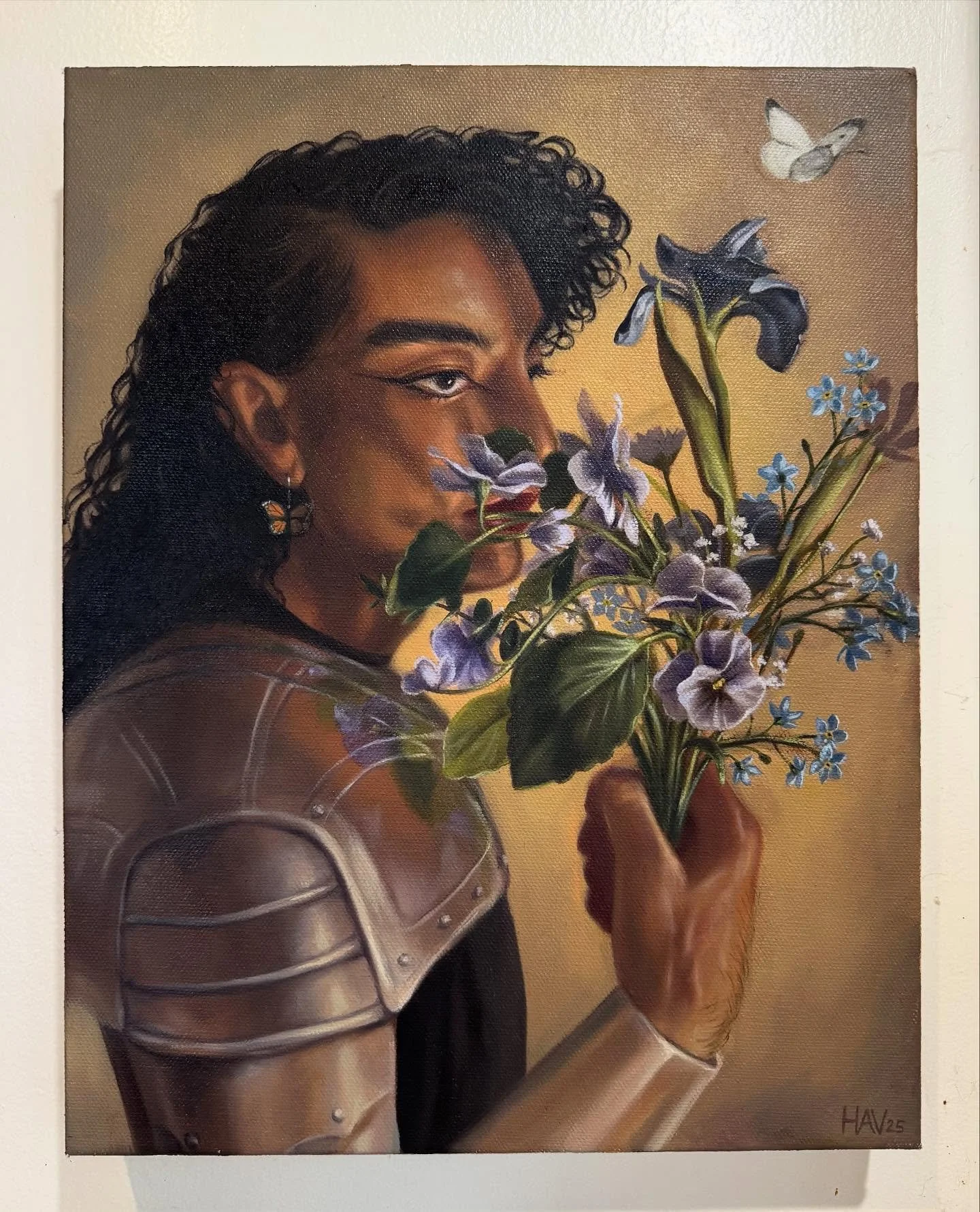 &ldquo;forget me not&rdquo;, oil on canvas, will be on display at @southbaylgbtq this Saturday! 

we shall not forget about the queer and trans people of color who have fought for our right to exist, the fight continues. 

thank you again to my lovel