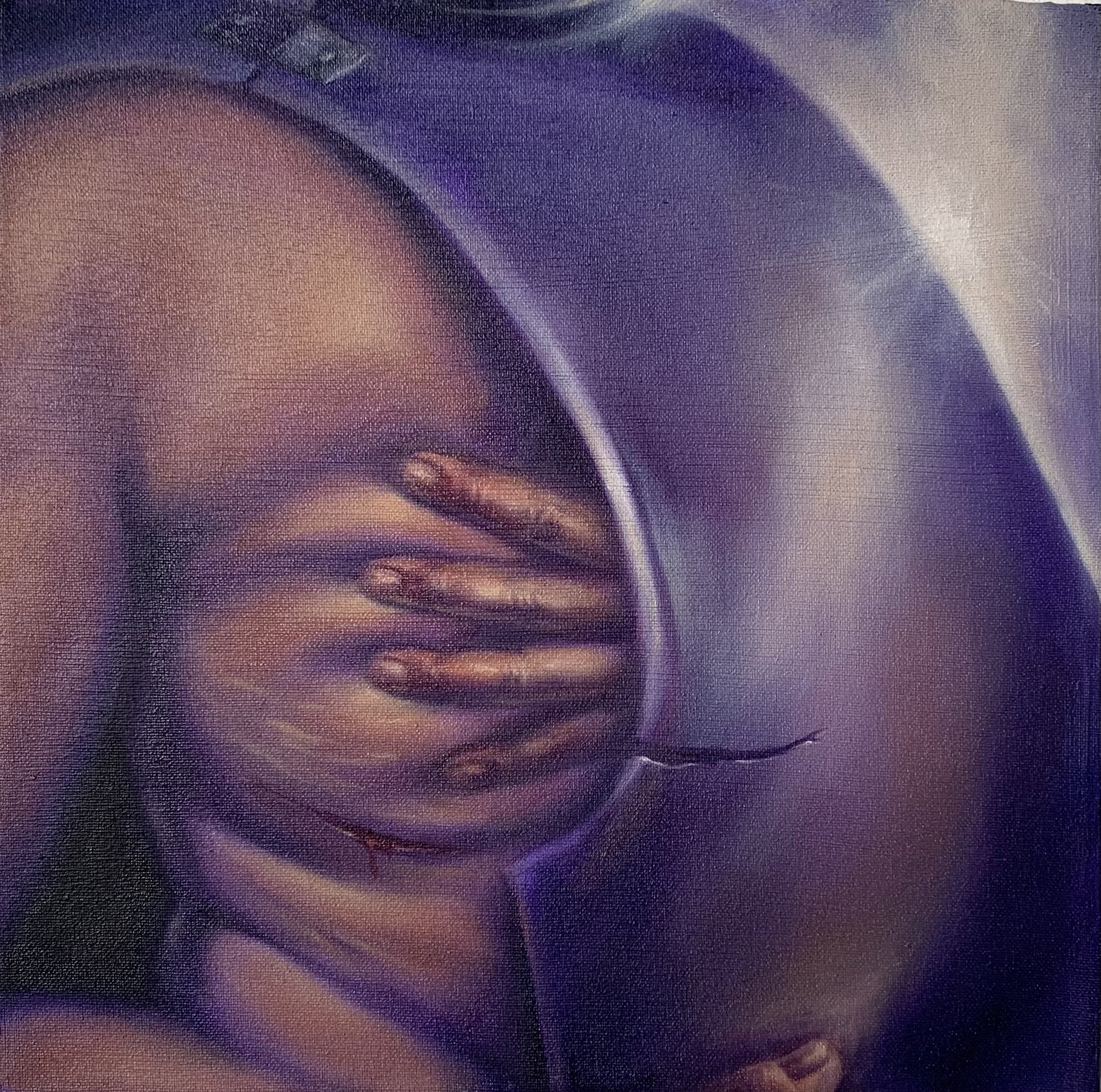 Vulnus, 2024, Oil on canvas, 14"x 14"
