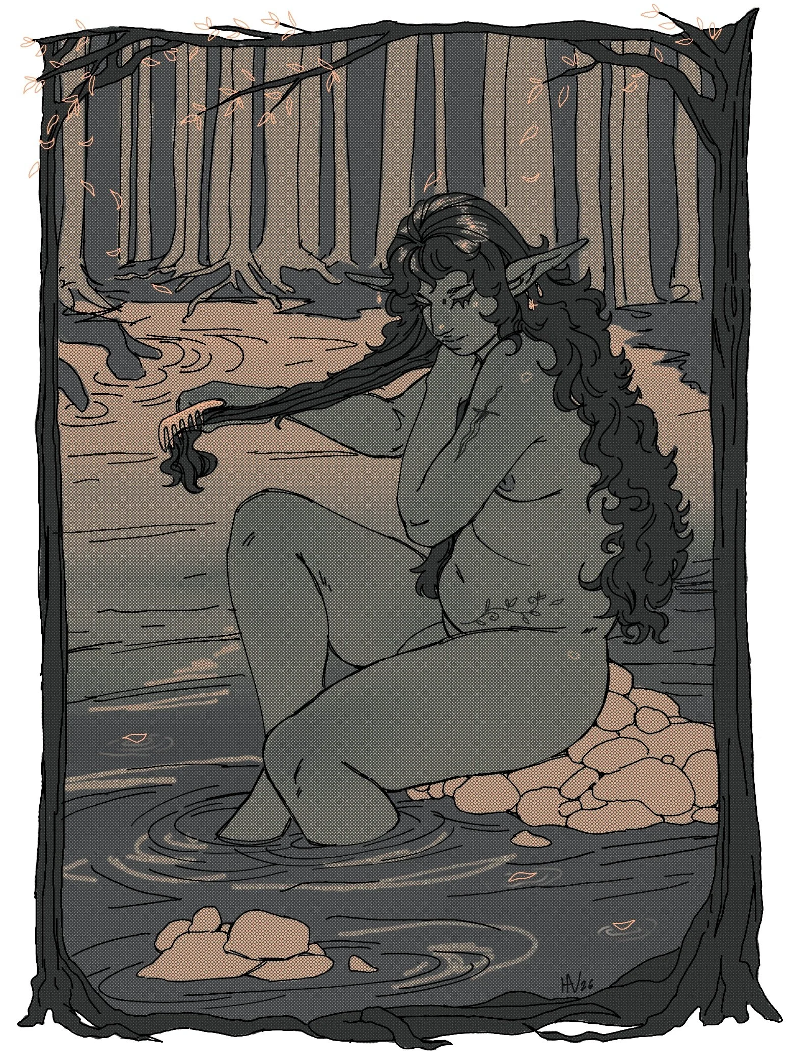 Bath, 2026, Digital Illustration