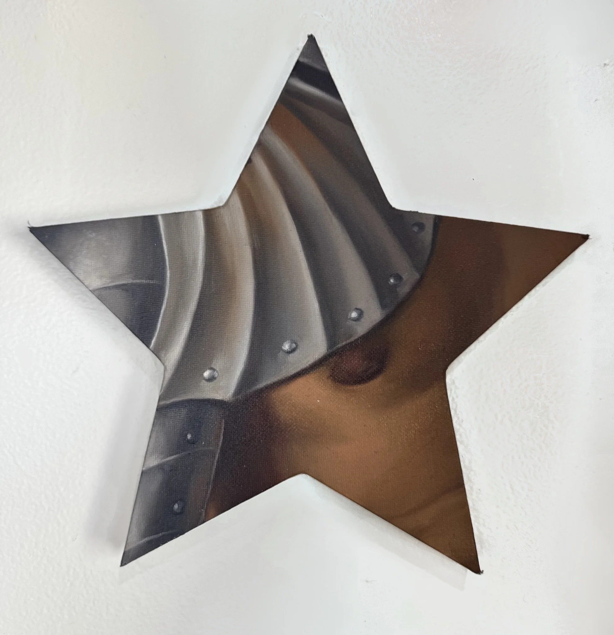 Soft Armor, 2025, oil on canvas, 10"x 10"