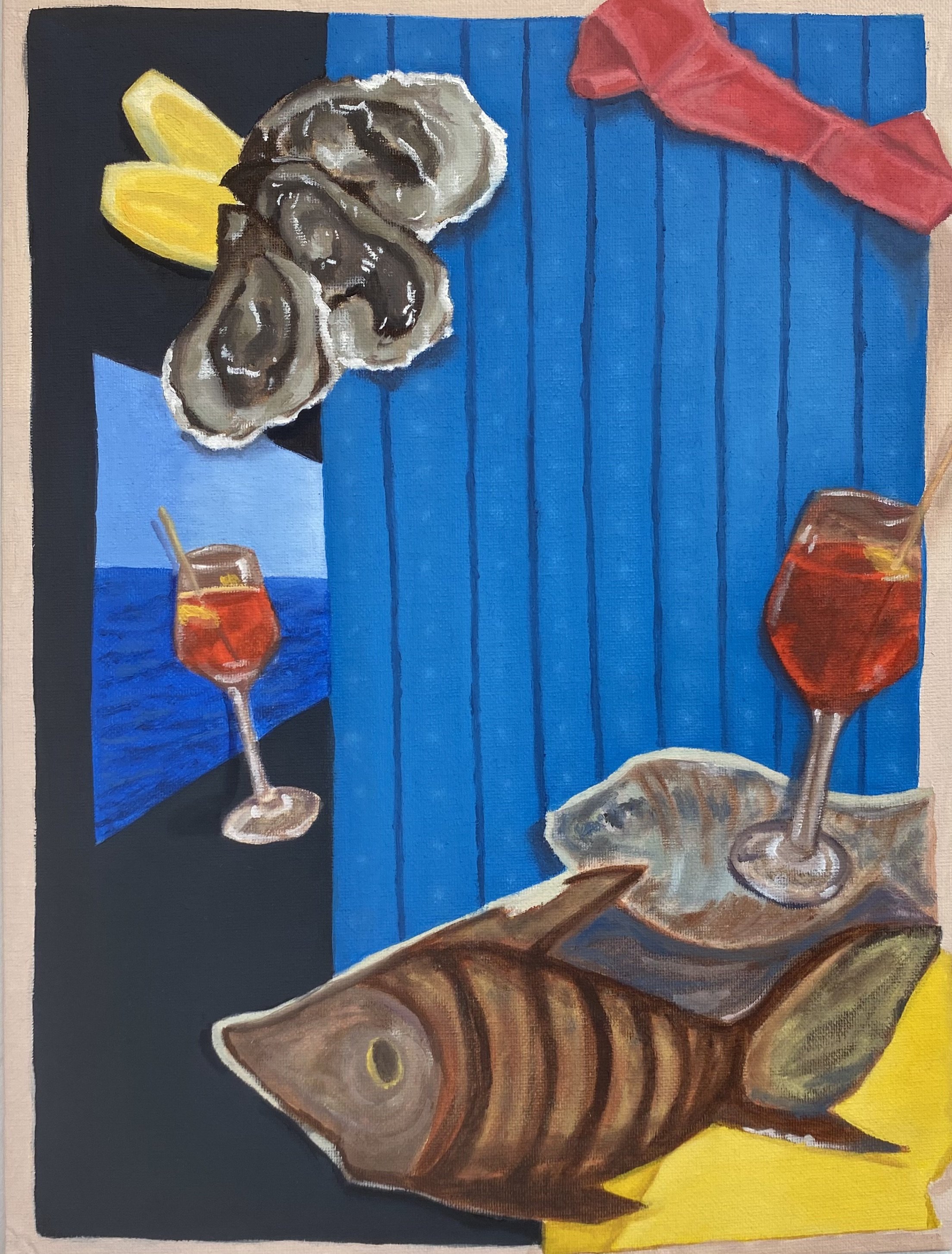 Venice Collage (2023) - Oil on canvas