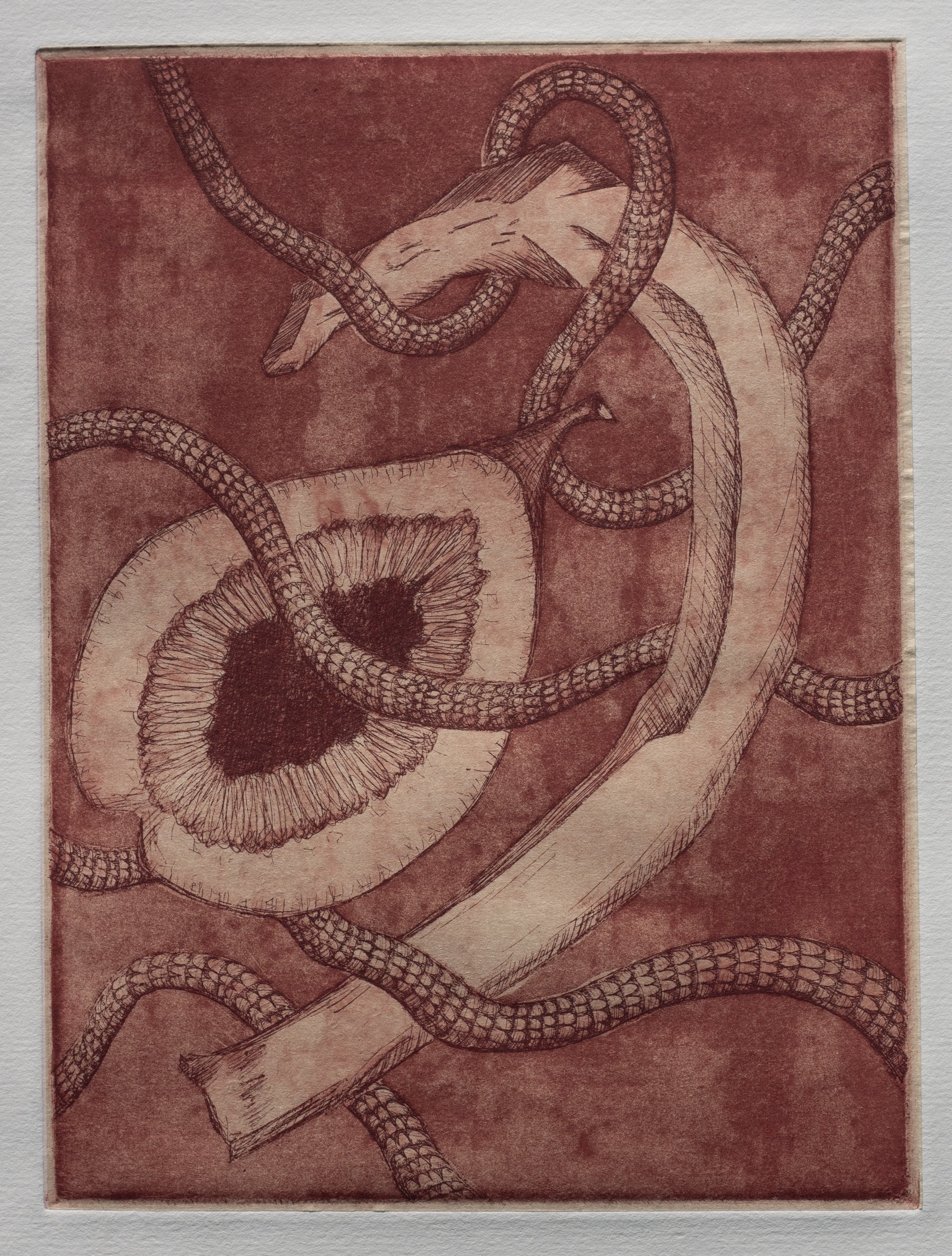 Eve (2025) - Etching with aquatint and Chine-collé (AP)