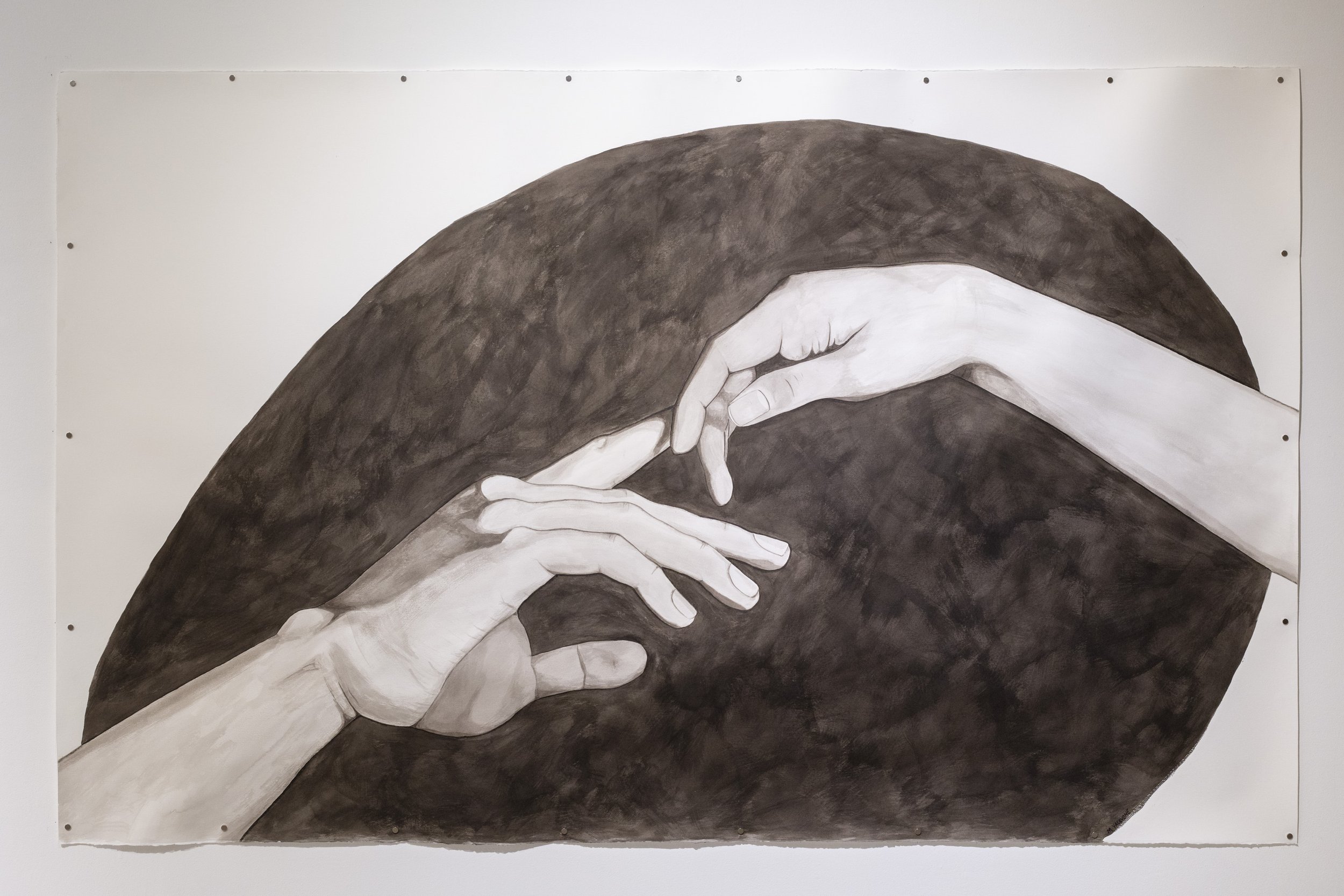 Bone of My Bones, Flesh of My Flesh (2025) - India ink on paper