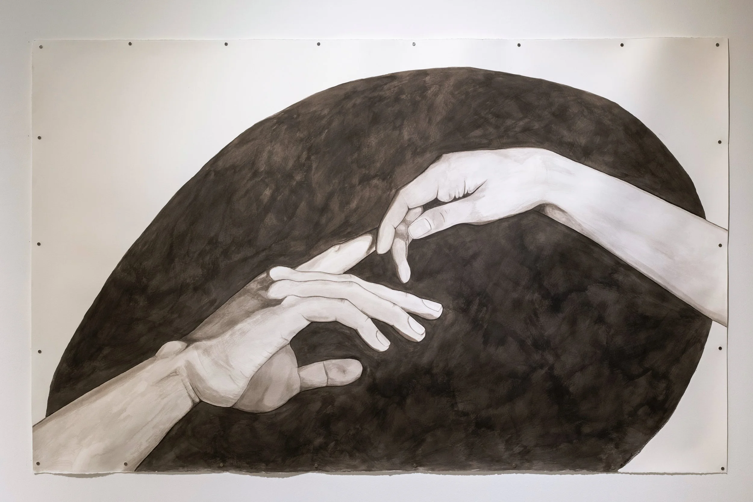 Bone of My Bones, Flesh of My Flesh (2025) - India ink on paper