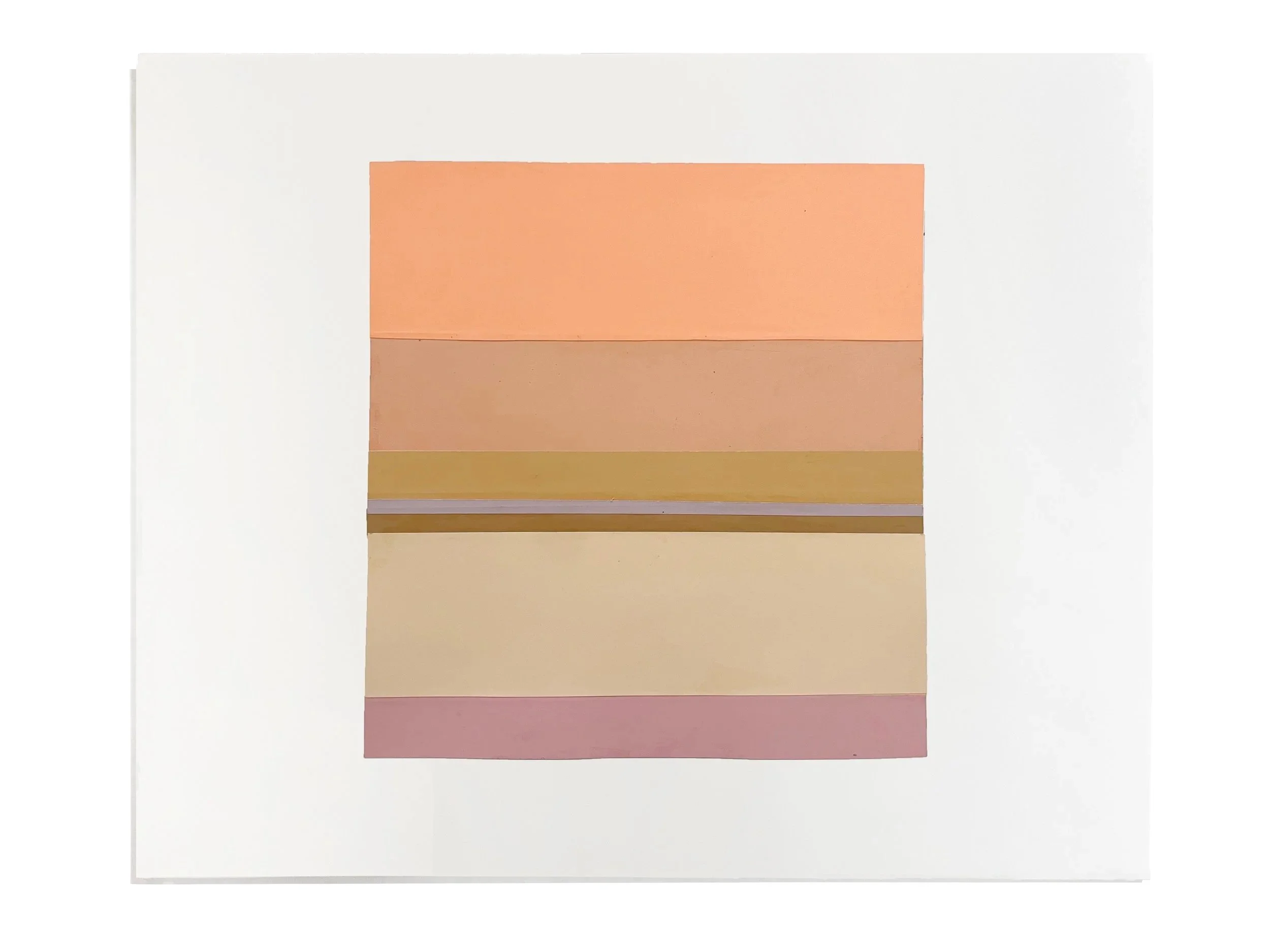 One of Two 10x 9 Color-Aid Collage, 2026, Color-aid paper, glue, on 14h x 17w paper 