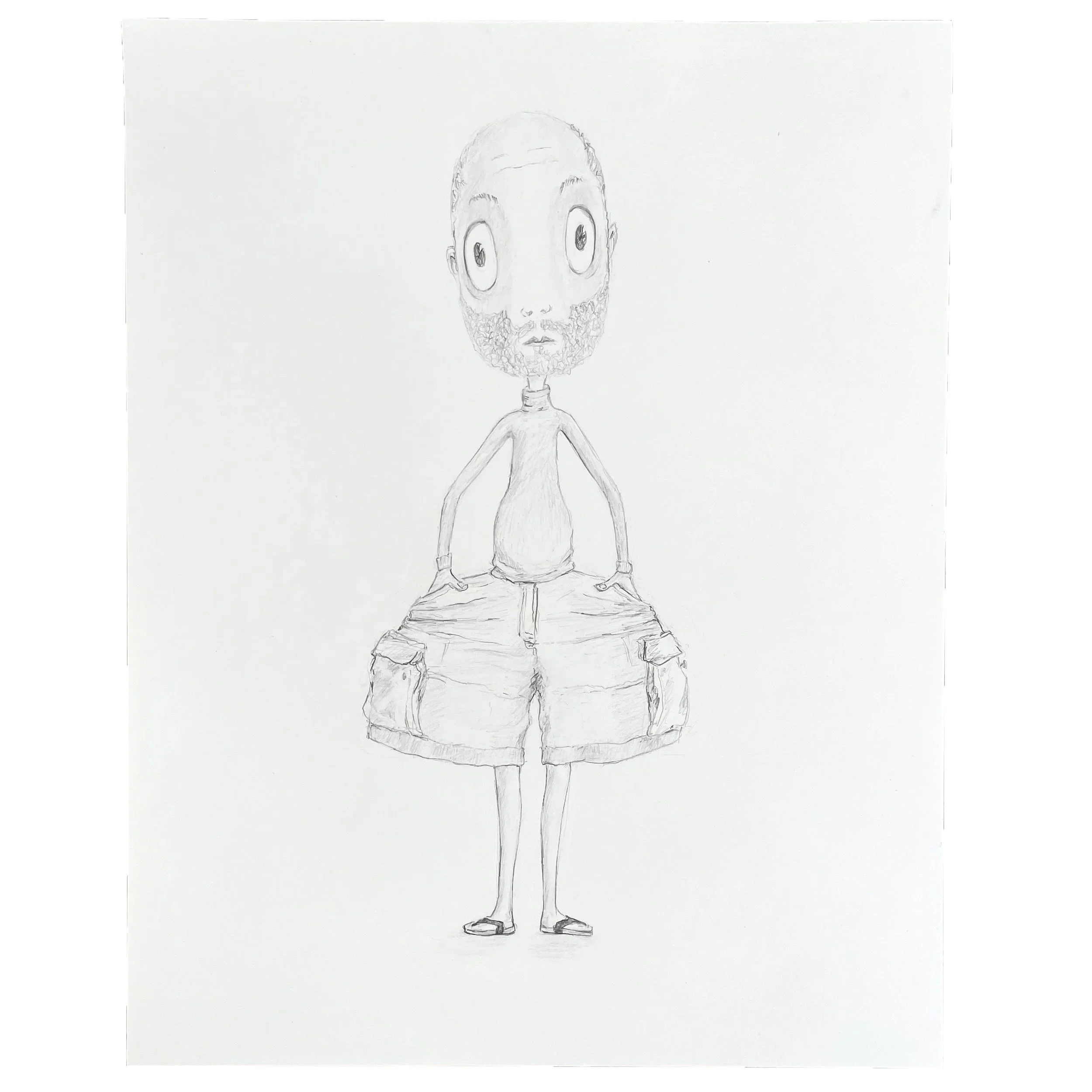 MantuaCargo Boy, 14 x 11, graphite on paper, 2026