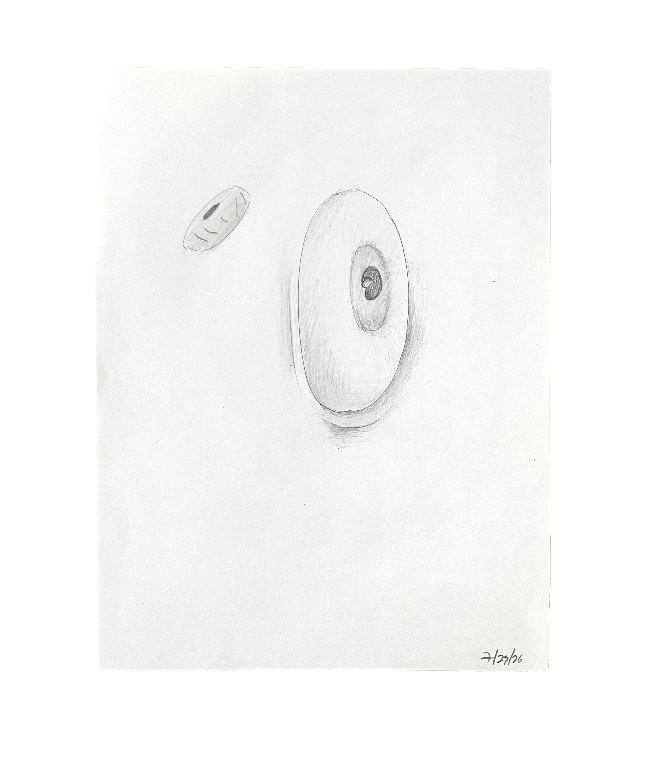 Eye, 12 x 9, graphite pencil on paper, 2026