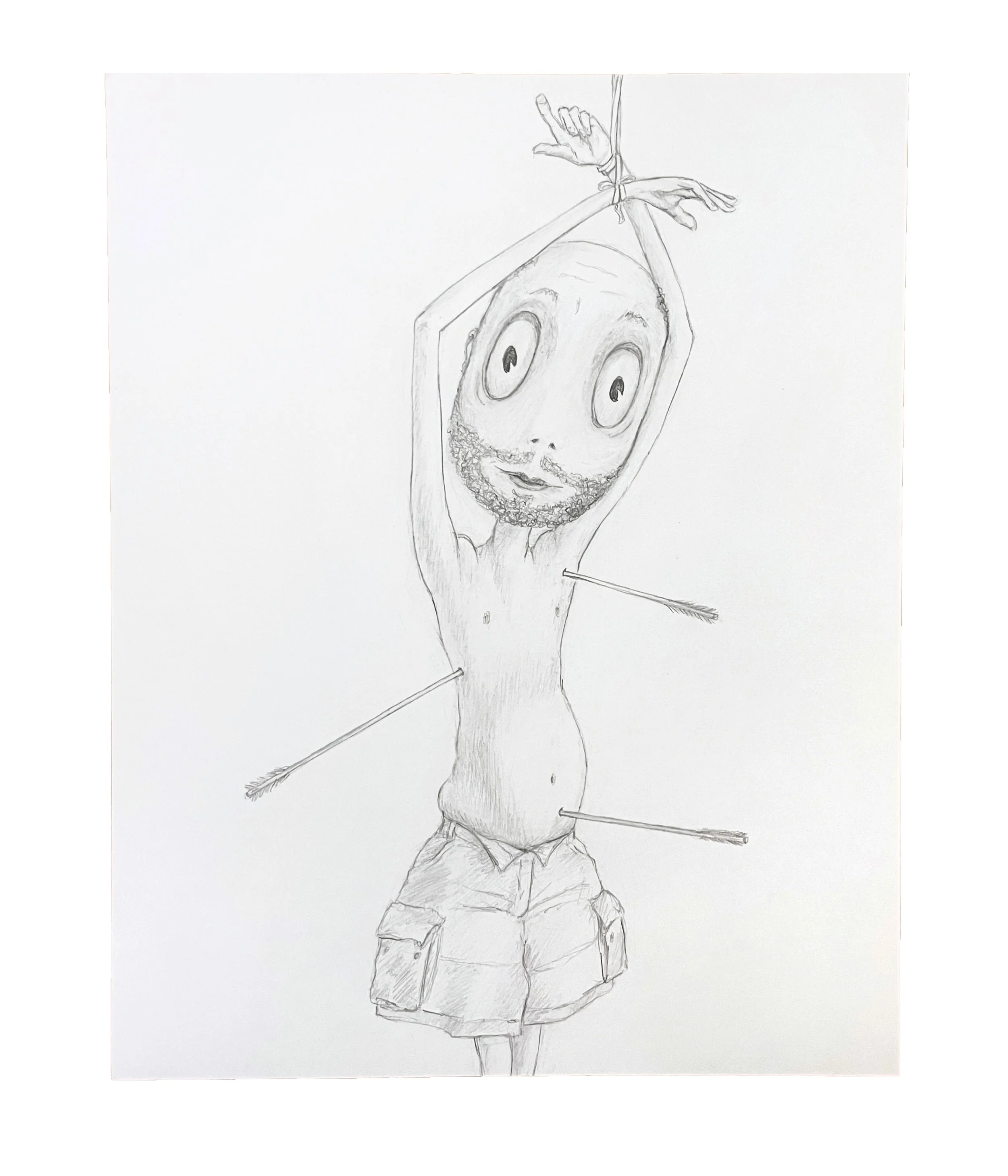 Martyrdom, after Guido Reni, Vr1  14 x 11, graphite pencil on paper, 2026