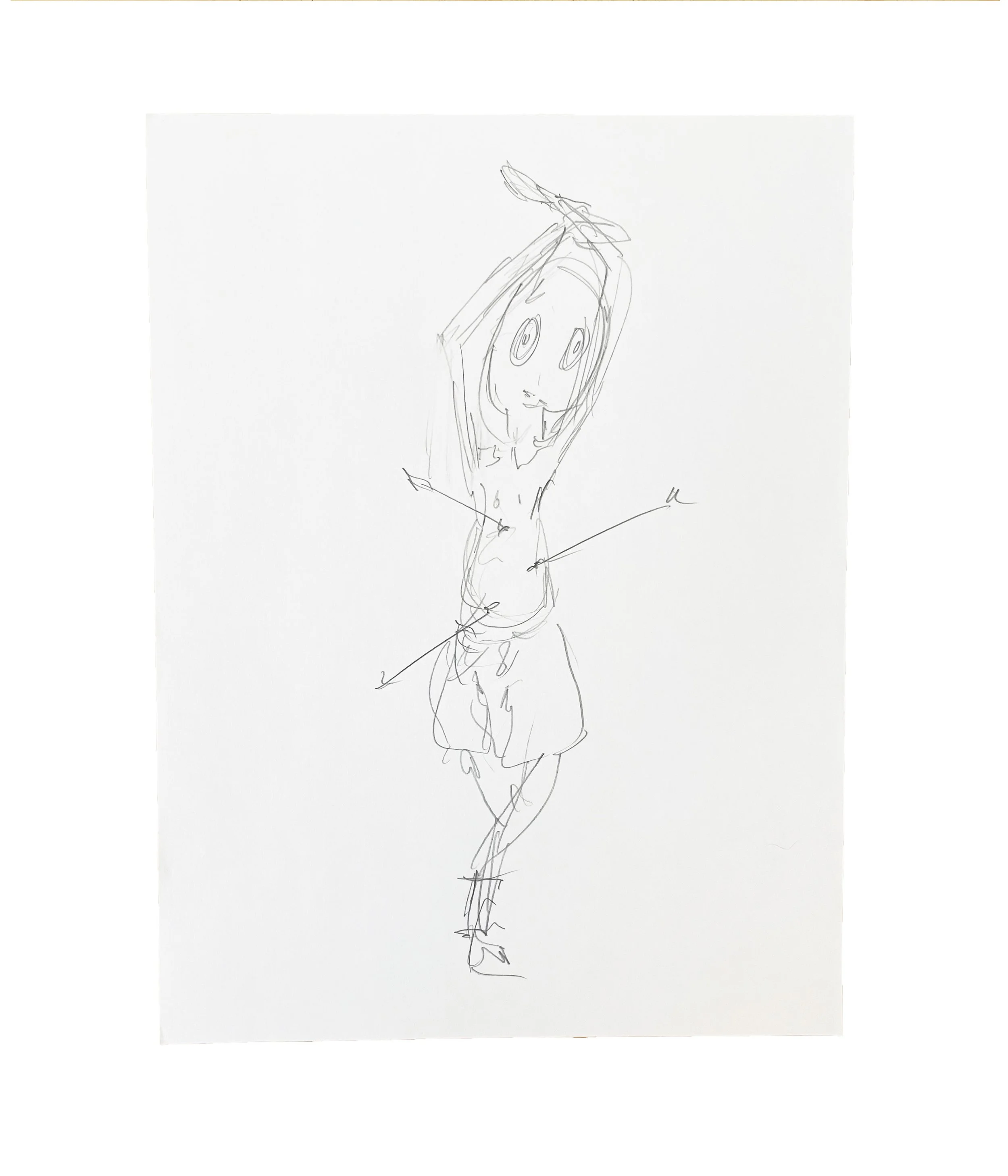 Saint Sebastian explore after Guido Reni, 12 x 9, graphite pencil on paper, 2026
