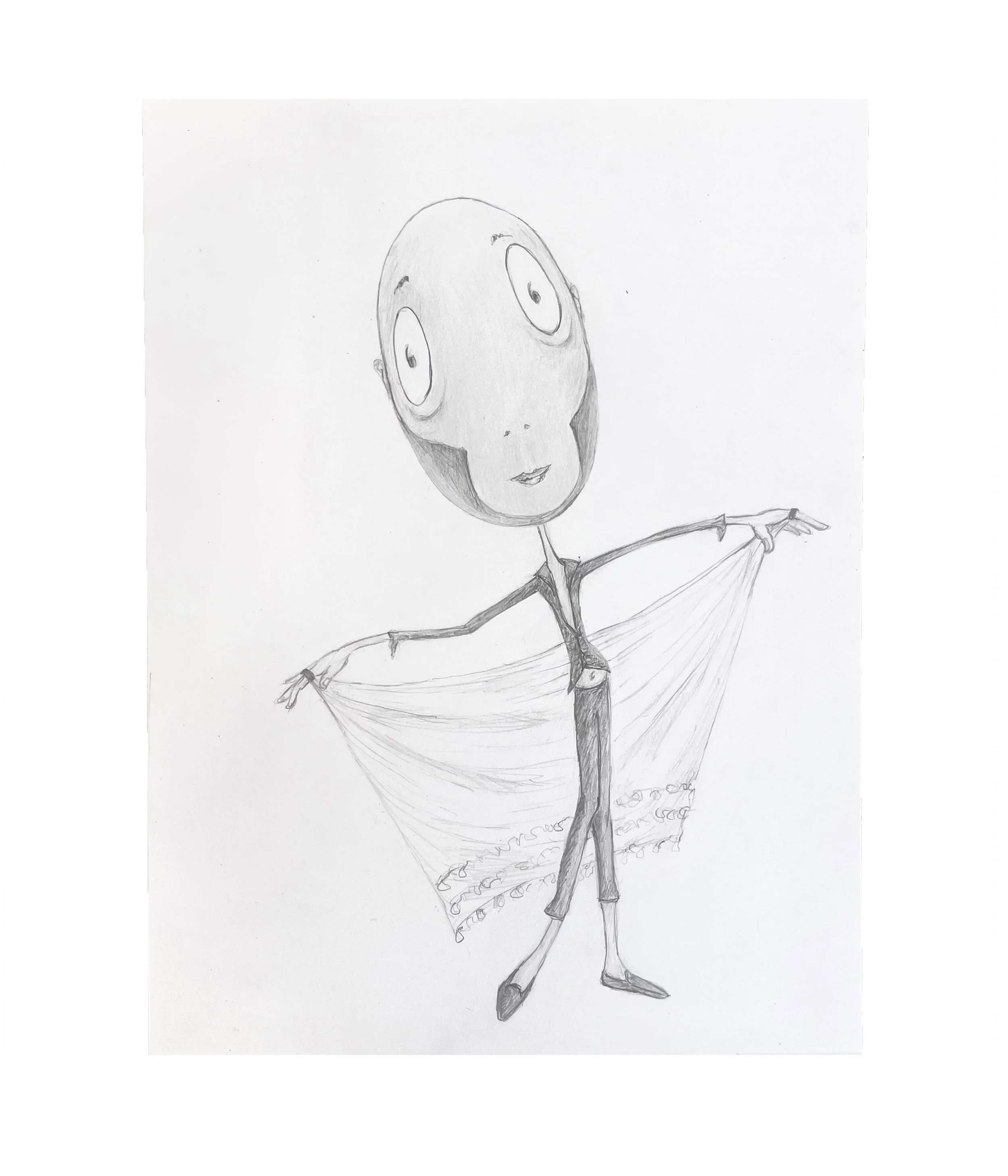 Pretty Gentleman A. Tate, 12 x 9, graphite pencil on paper, 2026