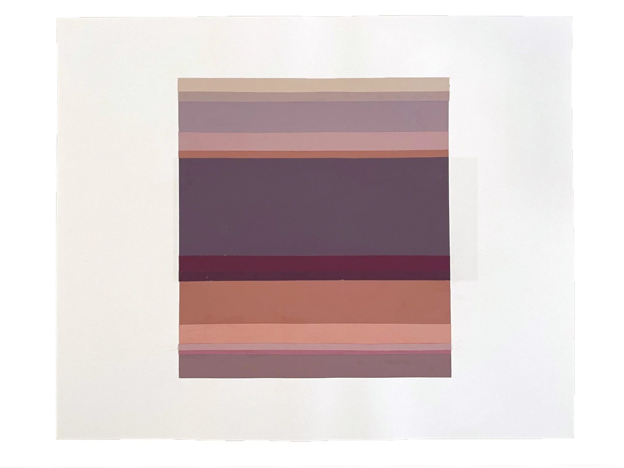 1 of 2 10 x 9 Color-Aid Collage, 2026, Color-aid paper, glue, on 14h x 17w paper 
