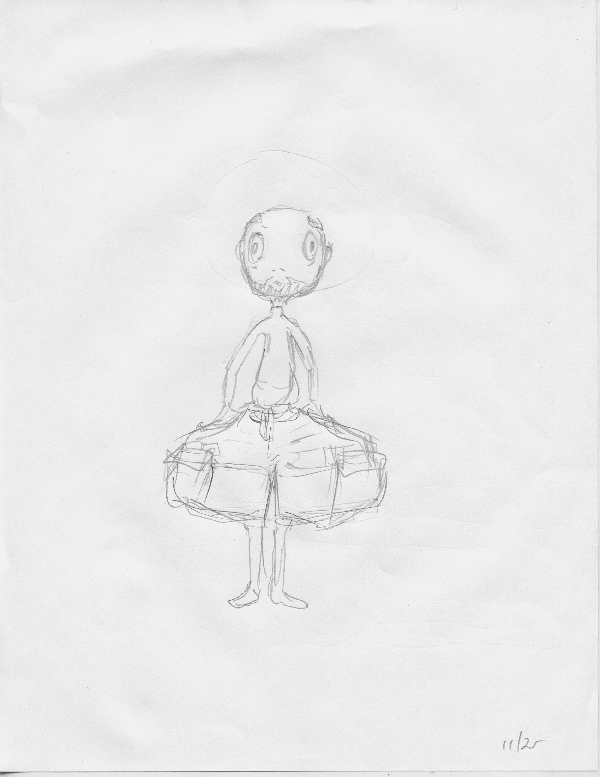 MantuaCargo large, 2025, 11 x 8, graphite on paper