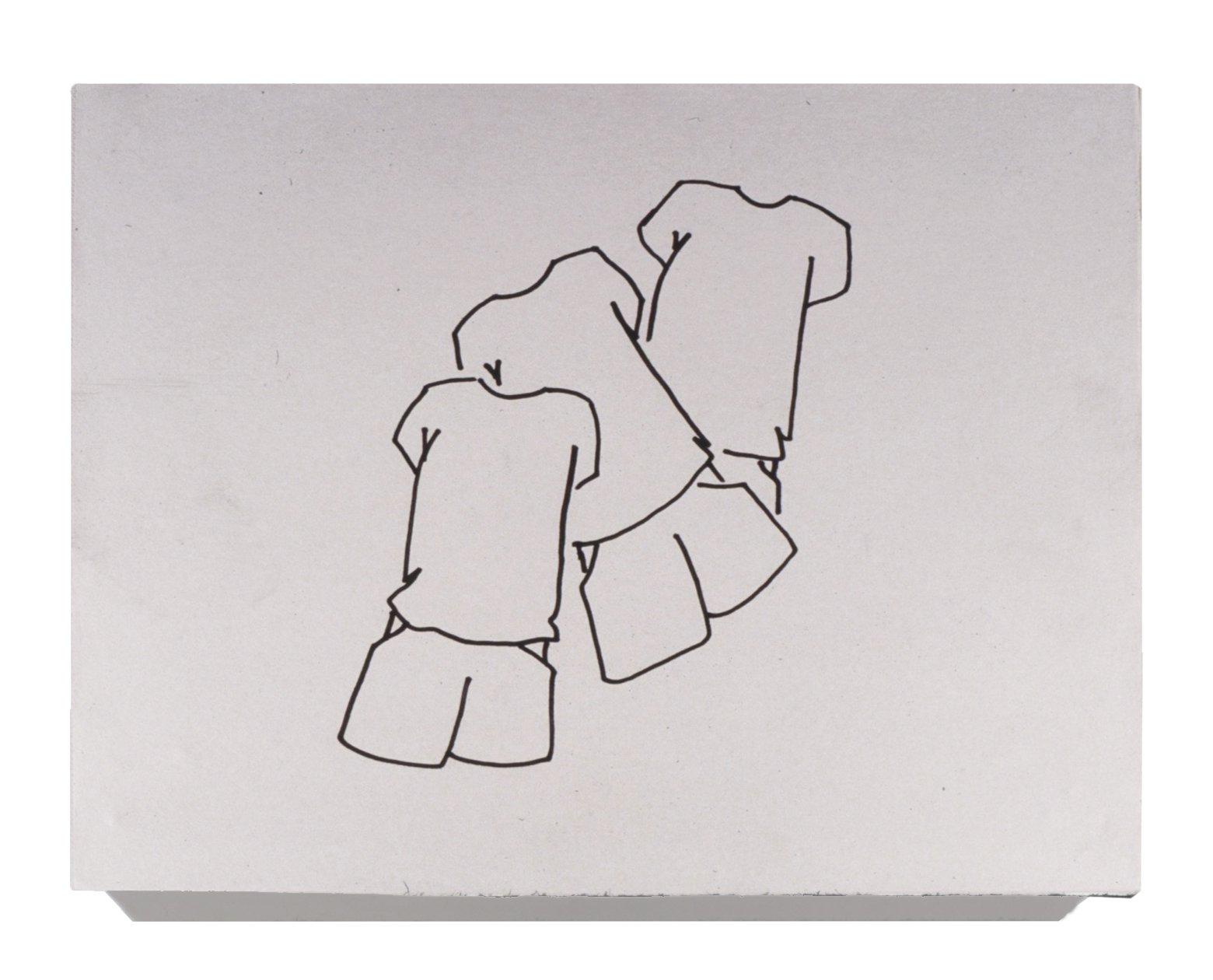 Drawings on Domino Motif, Detail, 8.5h x 11w x 1d, 1991, UC Davis