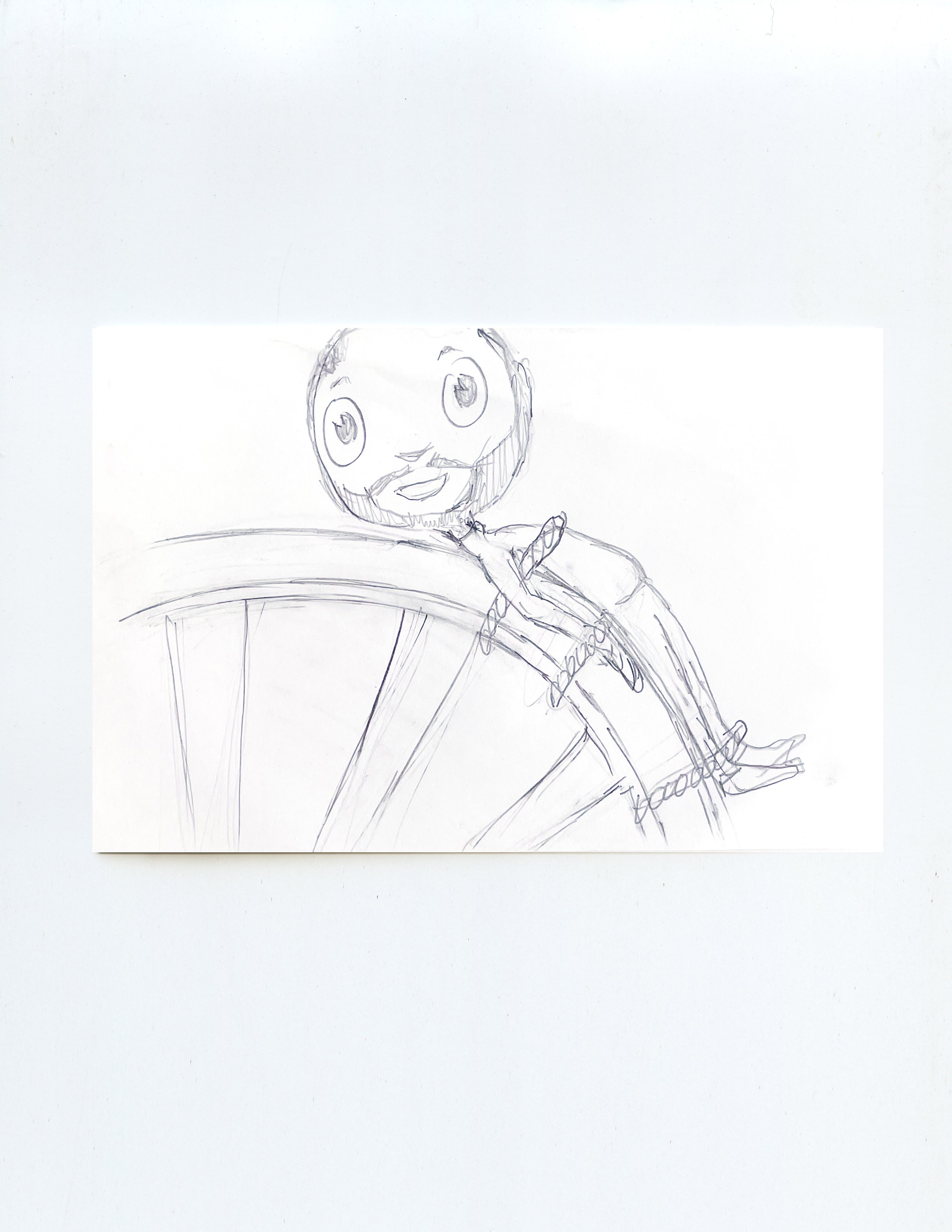On the Breaking Wheel, 2025, 4x6, Graphite Pencil on paper