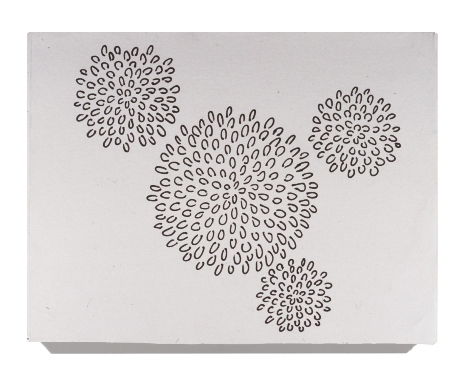 Drawings on Domino Motif, Detail, 8.5h x 11w x 1d, 1991, UC Davis