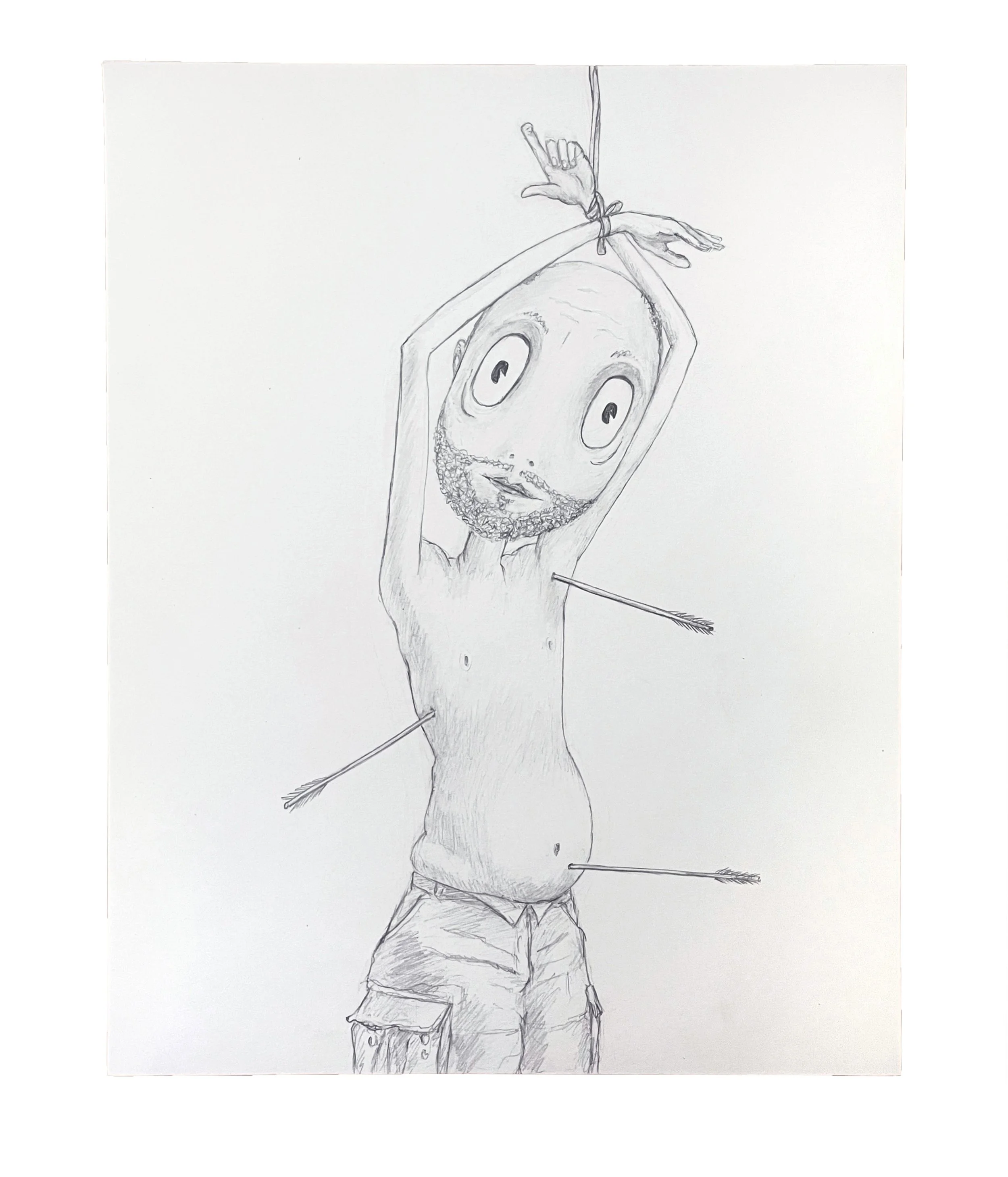 Martyrdom, after Guido Reni, Vr2  14 x 11, graphite pencil on paper, 2026